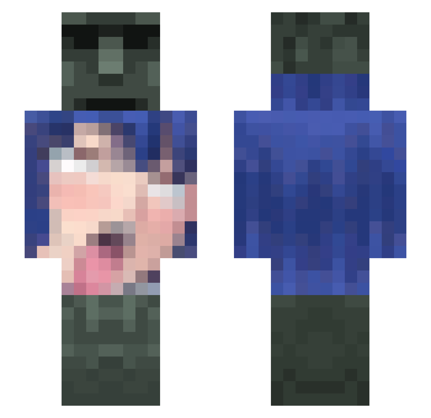 qeija5 Minecraft skin, front and back view