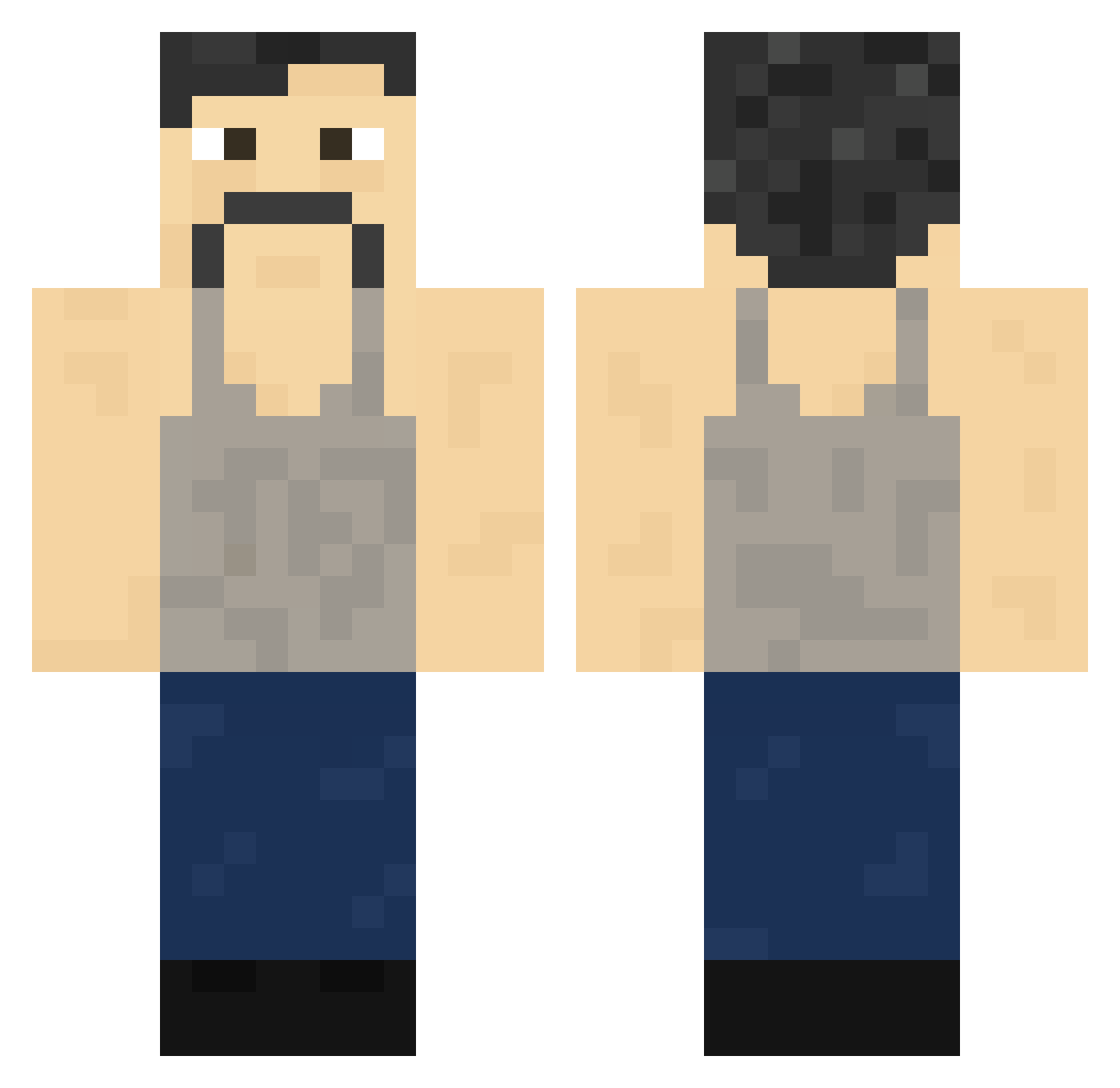 Kaylanz Minecraft skin, front and back view