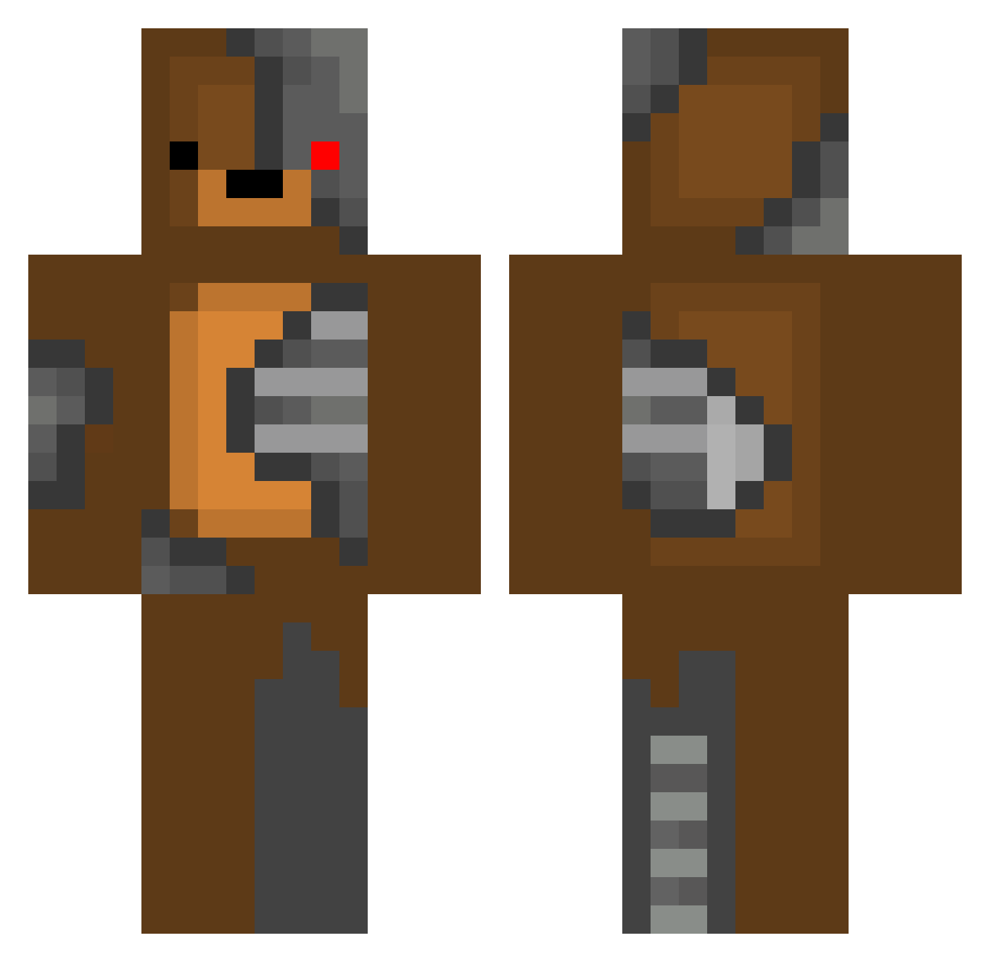 elegantstroker Minecraft skin, front and back view