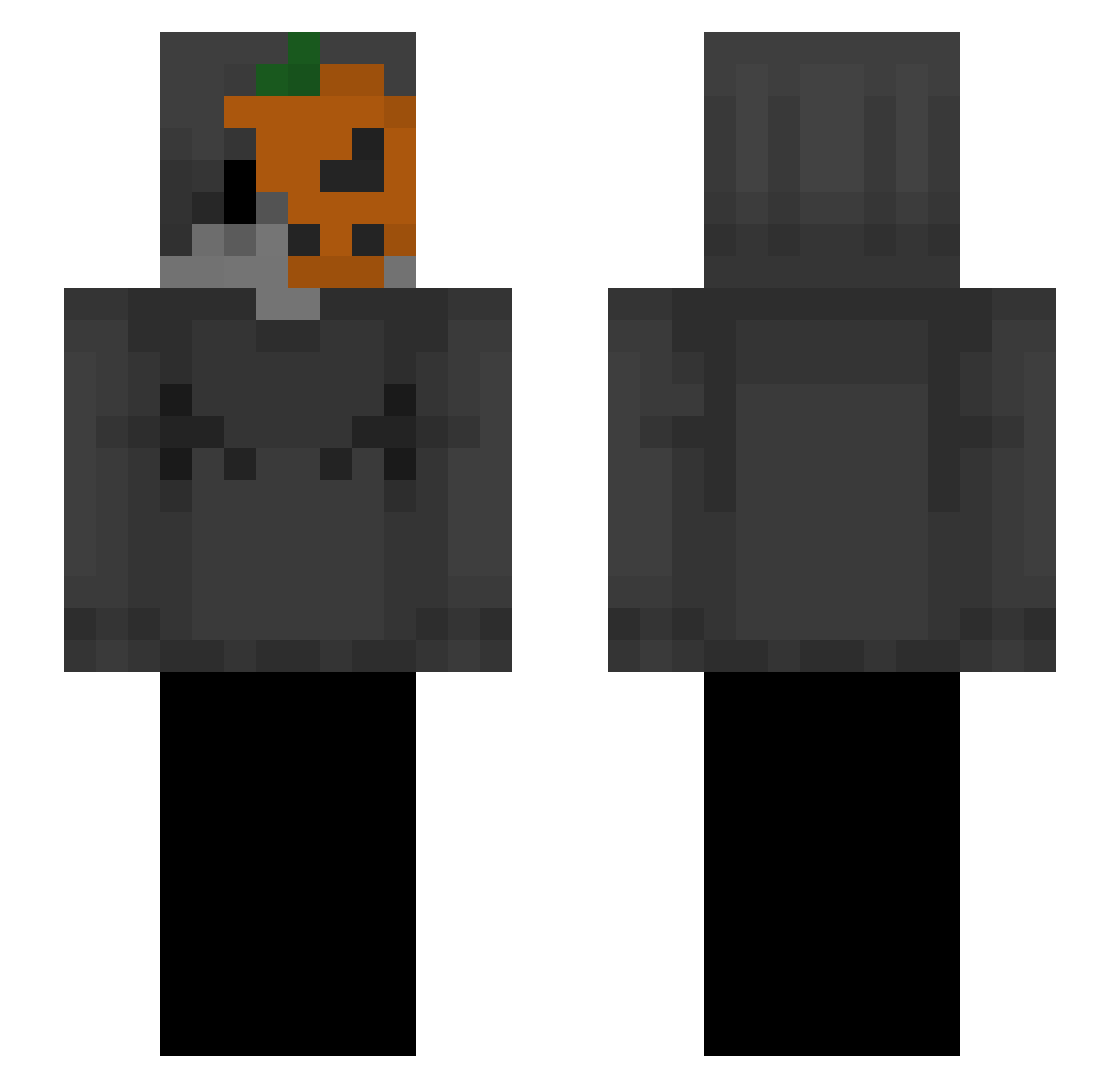 1Zyrox Minecraft skin, front and back view