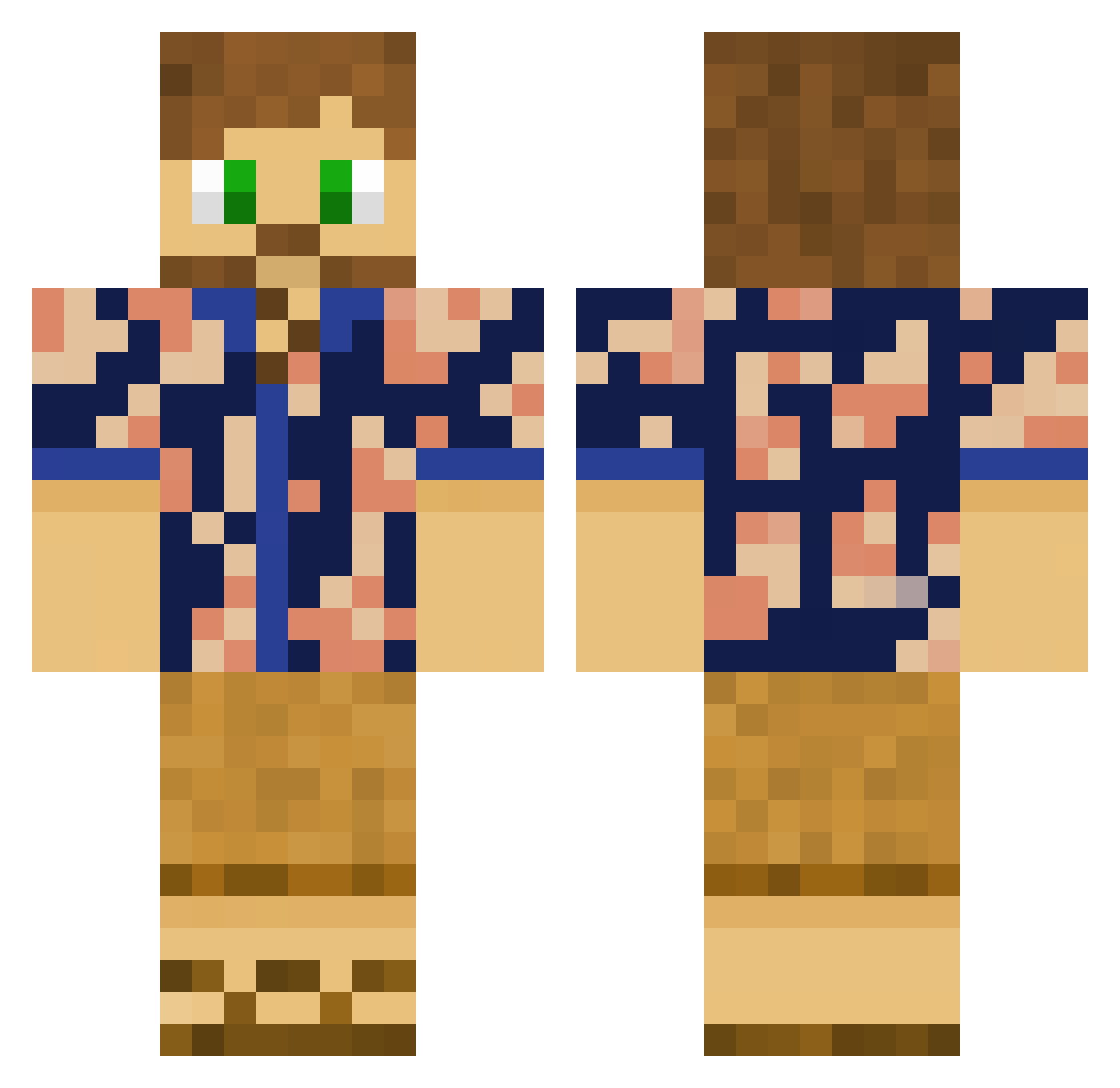 Auriolus_TM Minecraft skin, front and back view