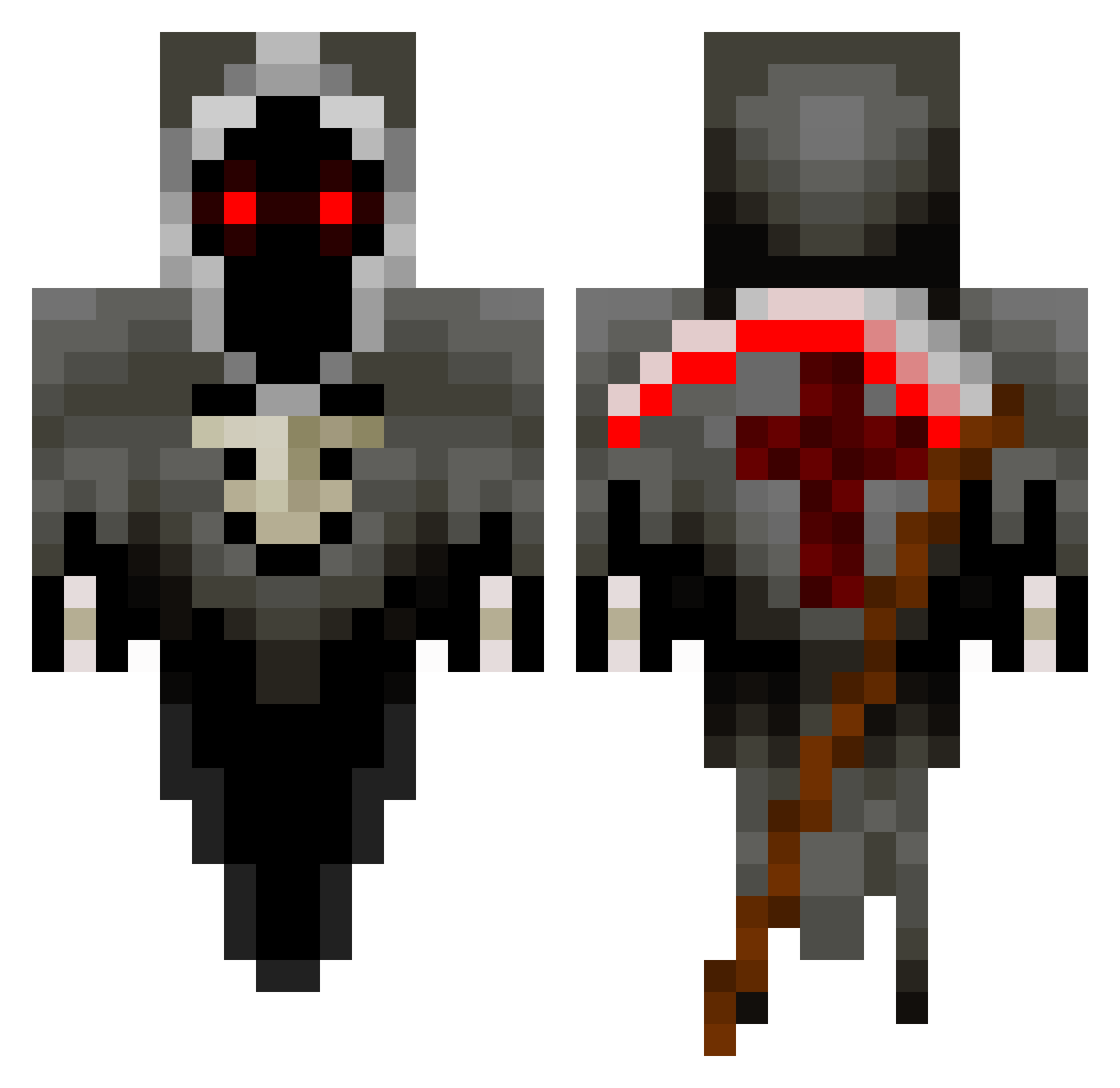Yoboilennan Minecraft skin, front and back view