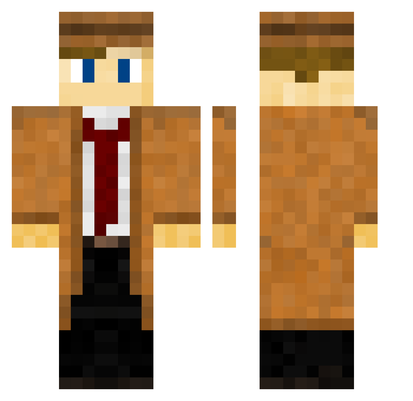 marnixscheelbee Minecraft skin, front and back view