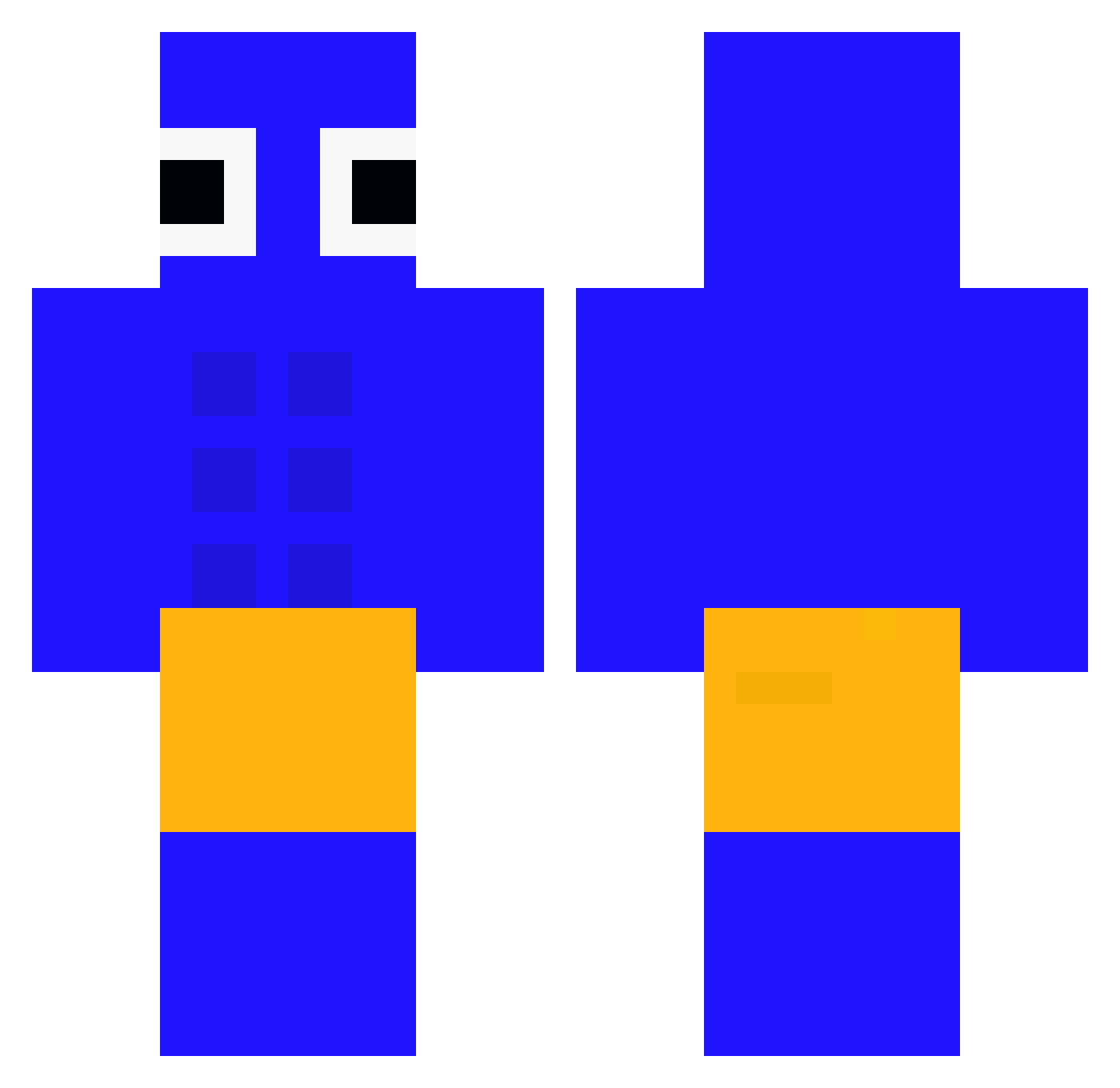 Technoblade_dk Minecraft skin, front and back view