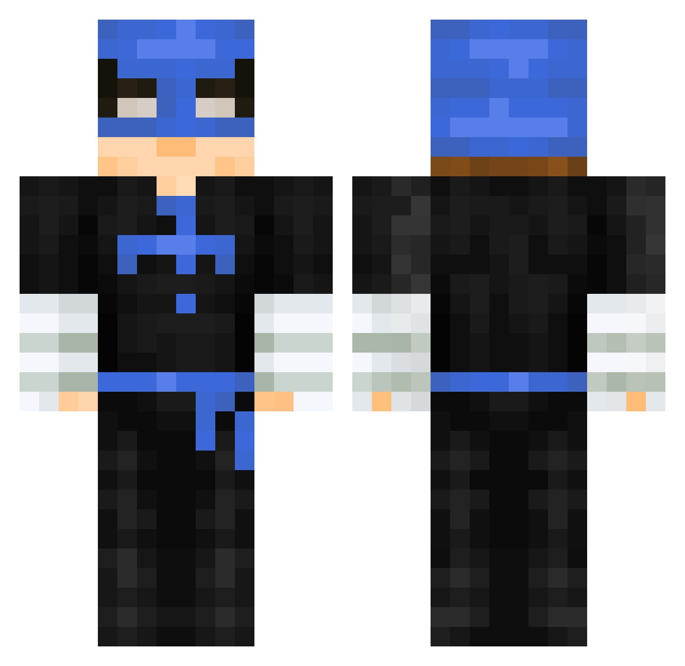 Icy150 Minecraft skin, front and back view