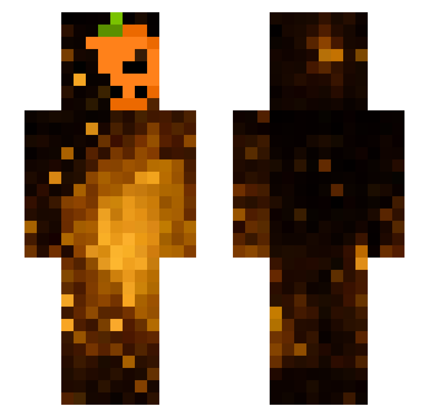minecraftgod2u Minecraft skin, front and back view