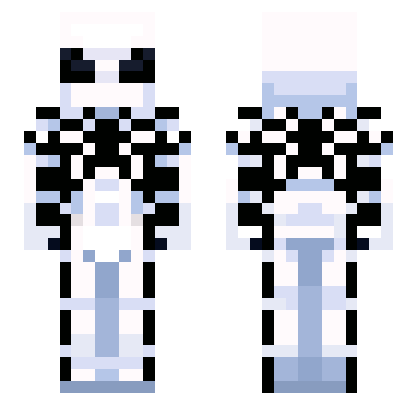 Cesed Minecraft skin, front and back view