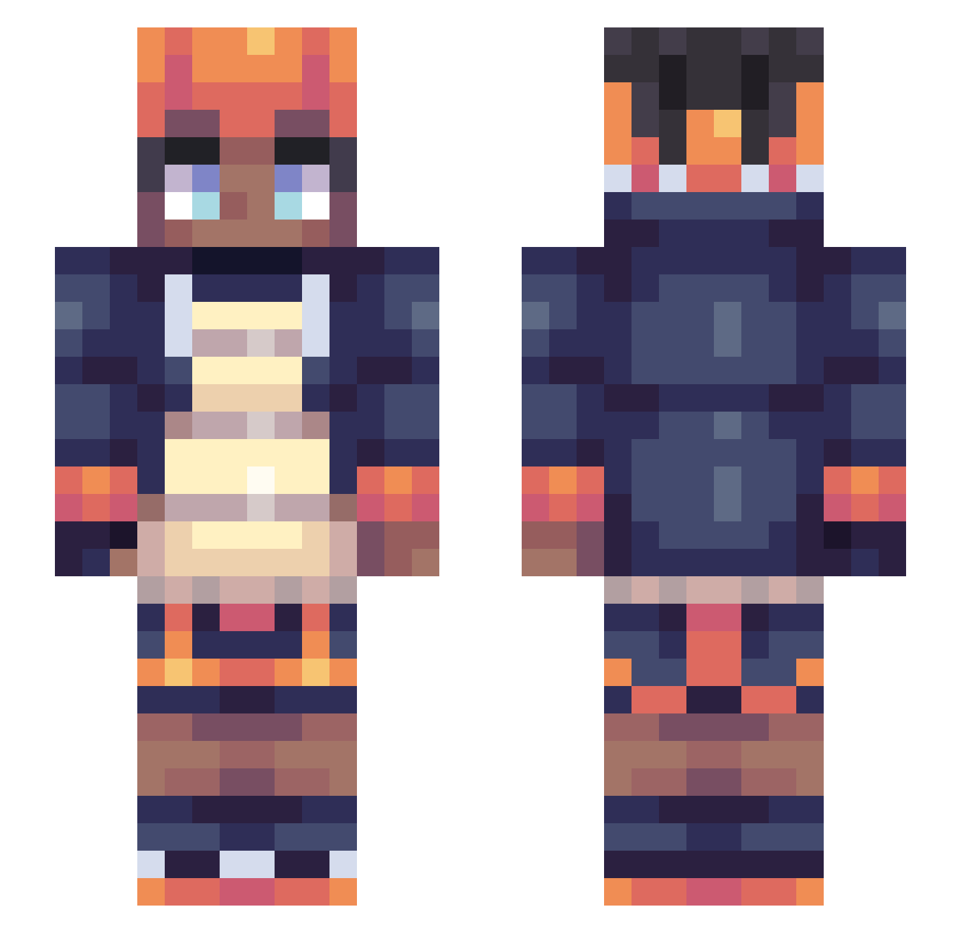 AnasTz Minecraft skin, front and back view