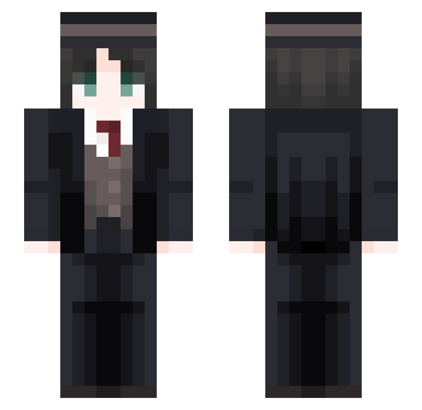 quzensstar Minecraft skin, front and back view