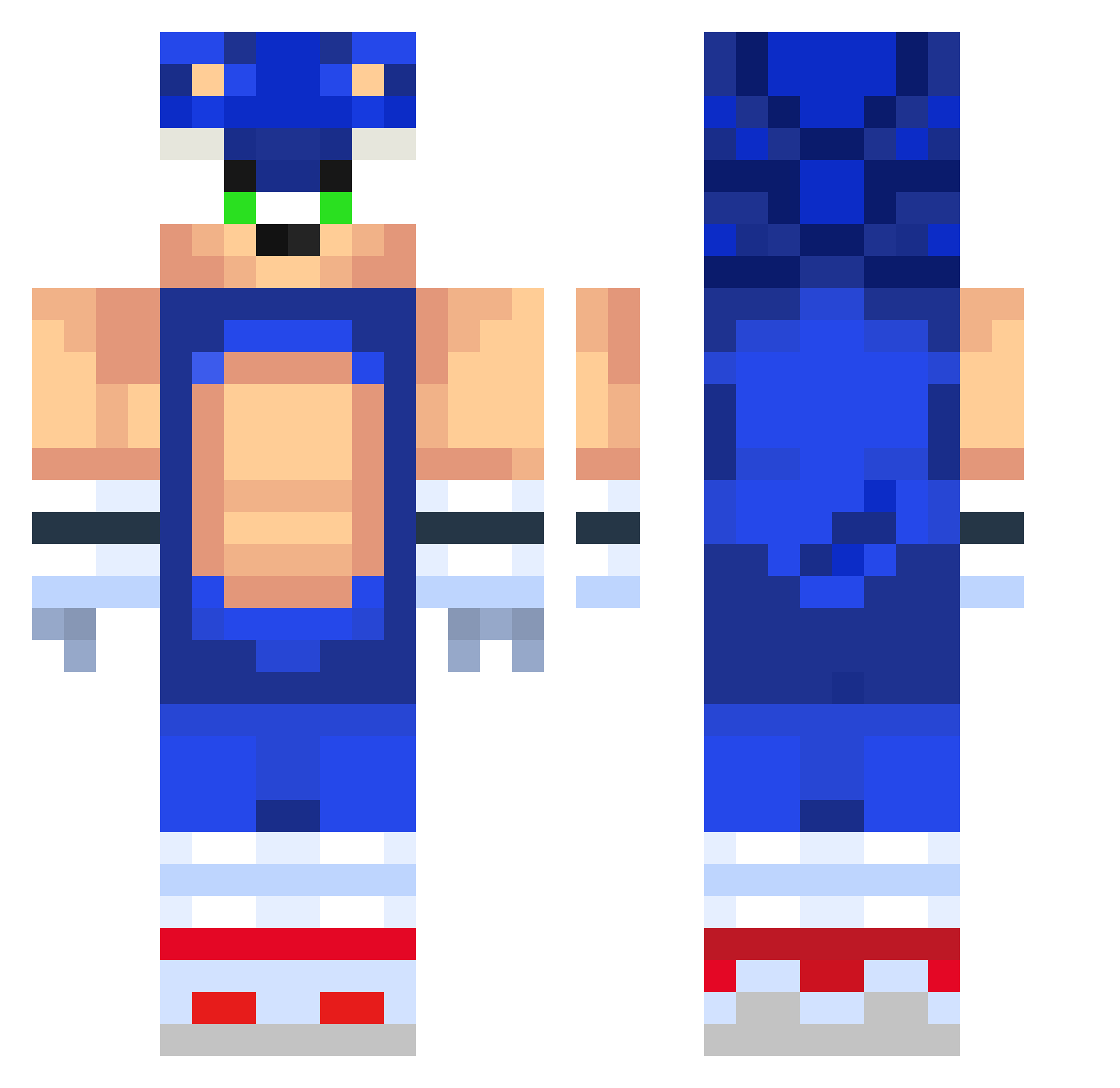 Darik1ng Minecraft skin, front and back view