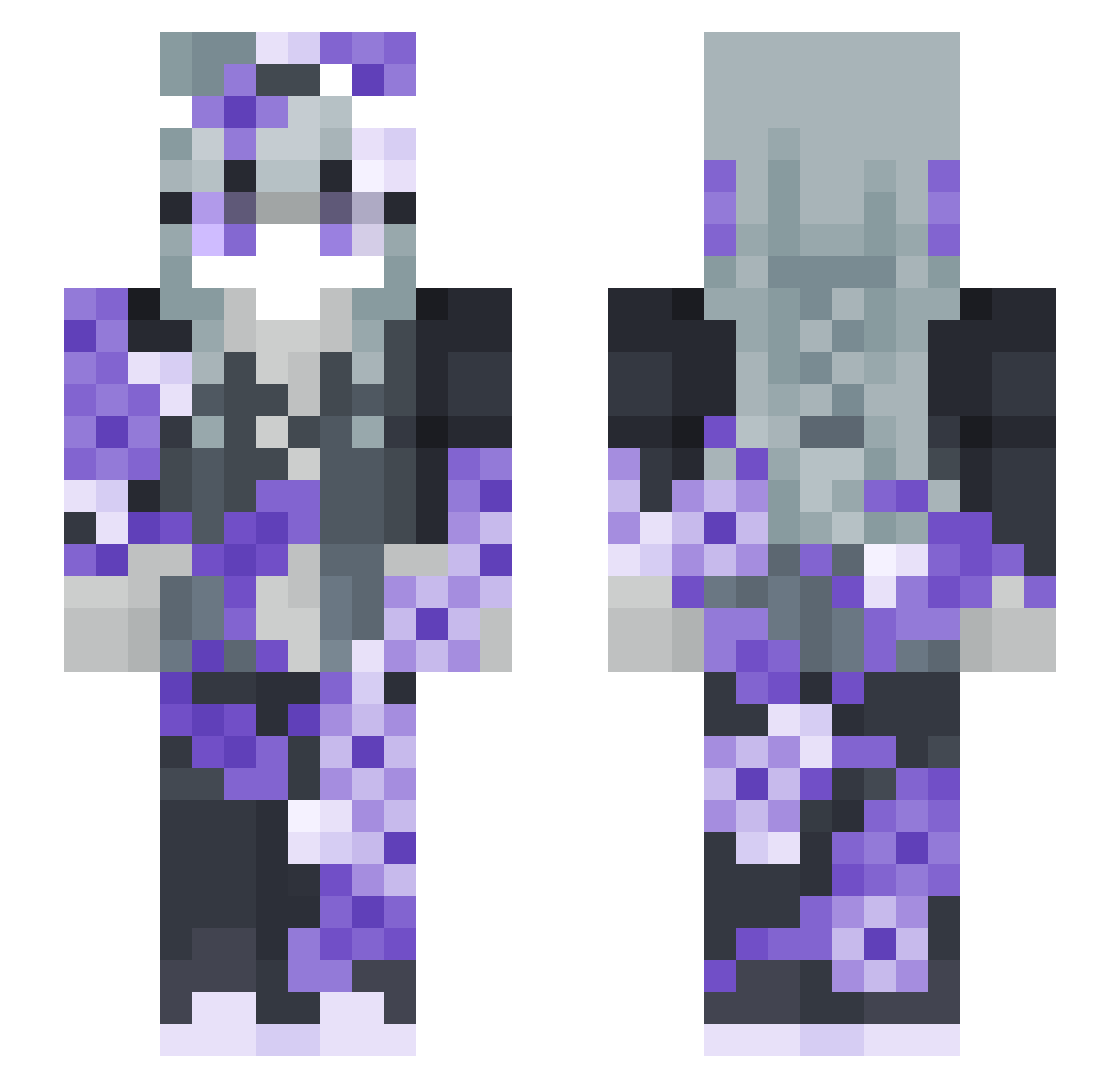 PlSqiveI Minecraft skin, front and back view