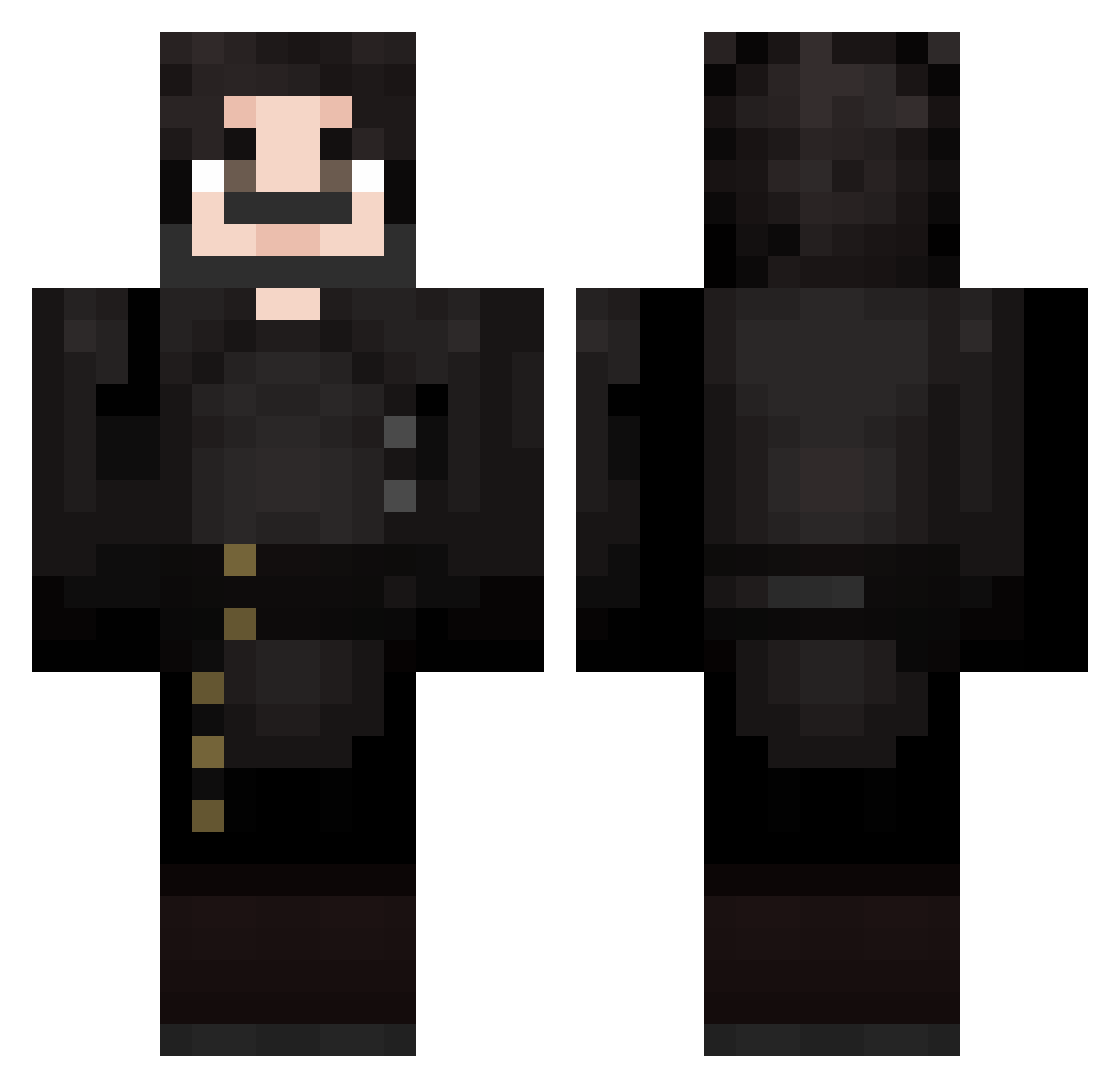 AxemTheKing Minecraft skin, front and back view