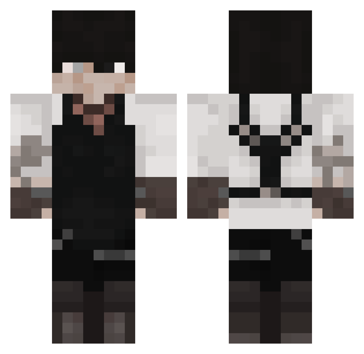 Tired_Norman Minecraft skin, front and back view