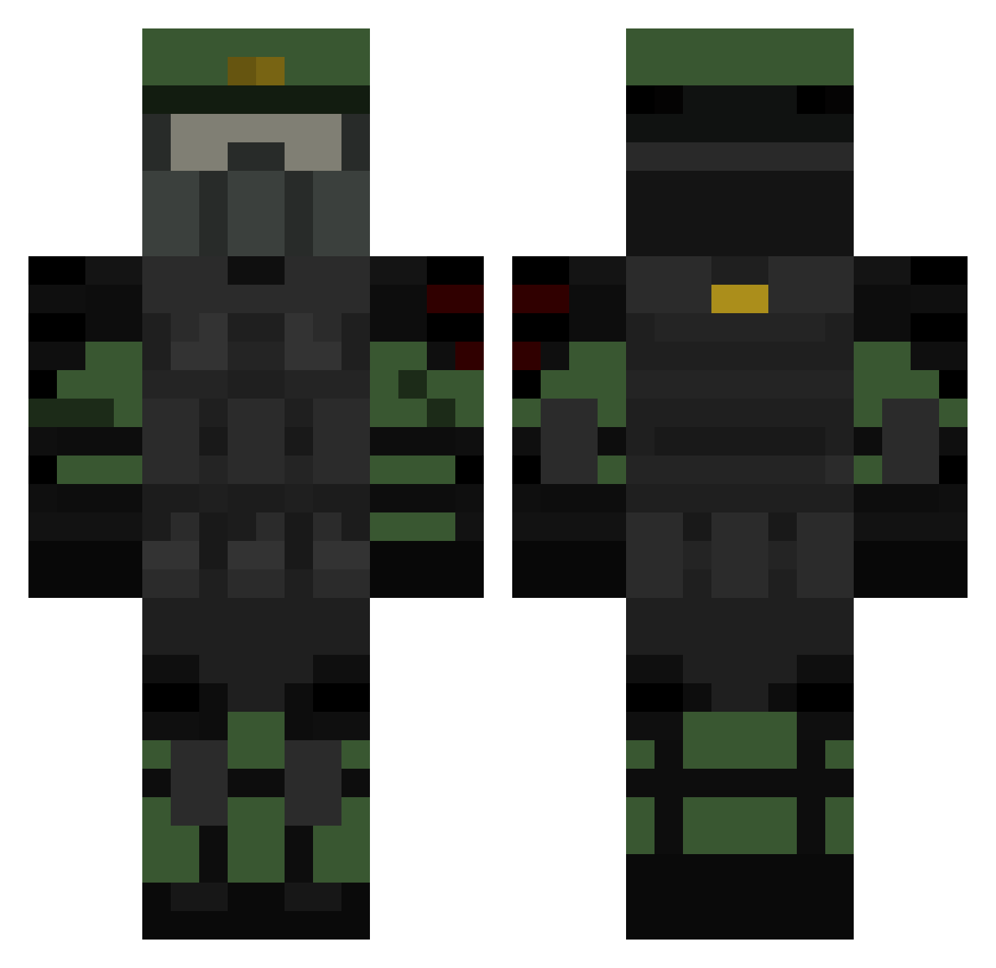 KUmaSTma Minecraft skin, front and back view