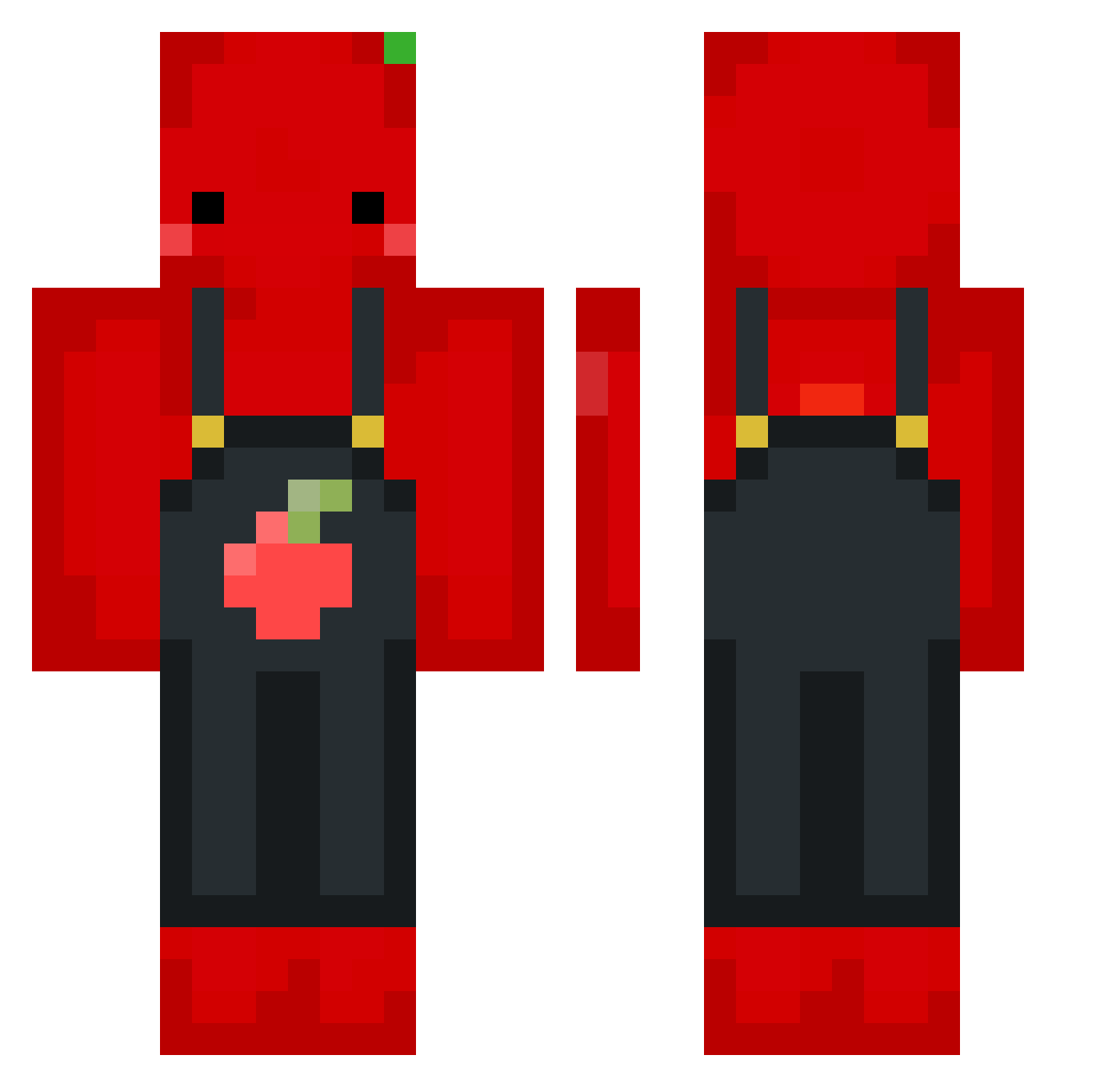 RadDig52314 Minecraft skin, front and back view