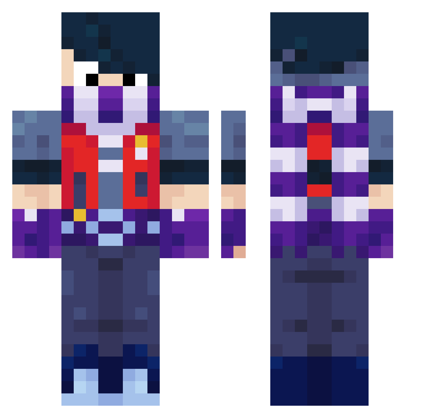 Noctis_98 Minecraft skin, front and back view