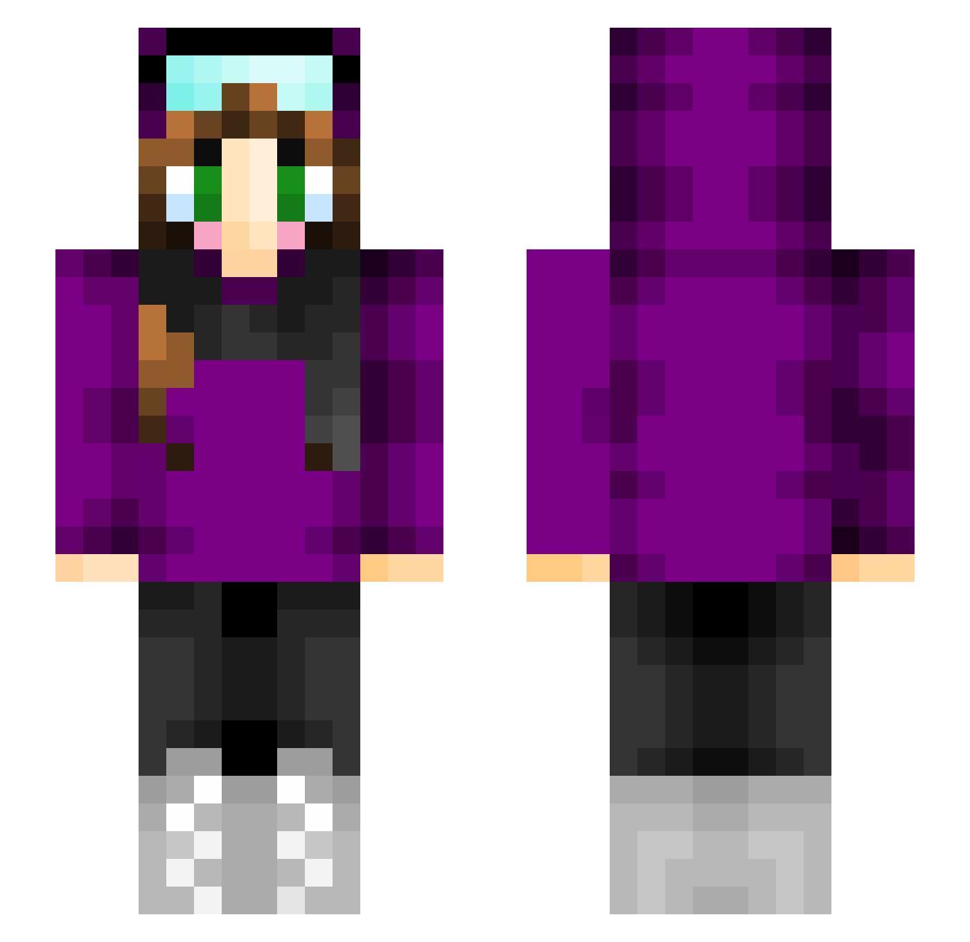 tiffrose819 Minecraft skin, front and back view