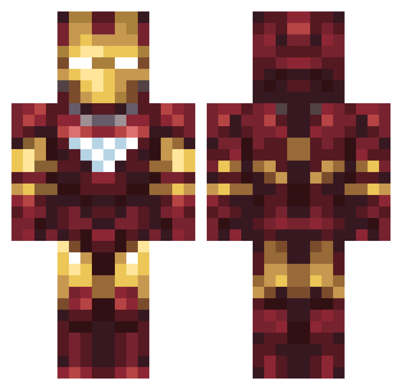 ceomlor Minecraft skin, front and back view