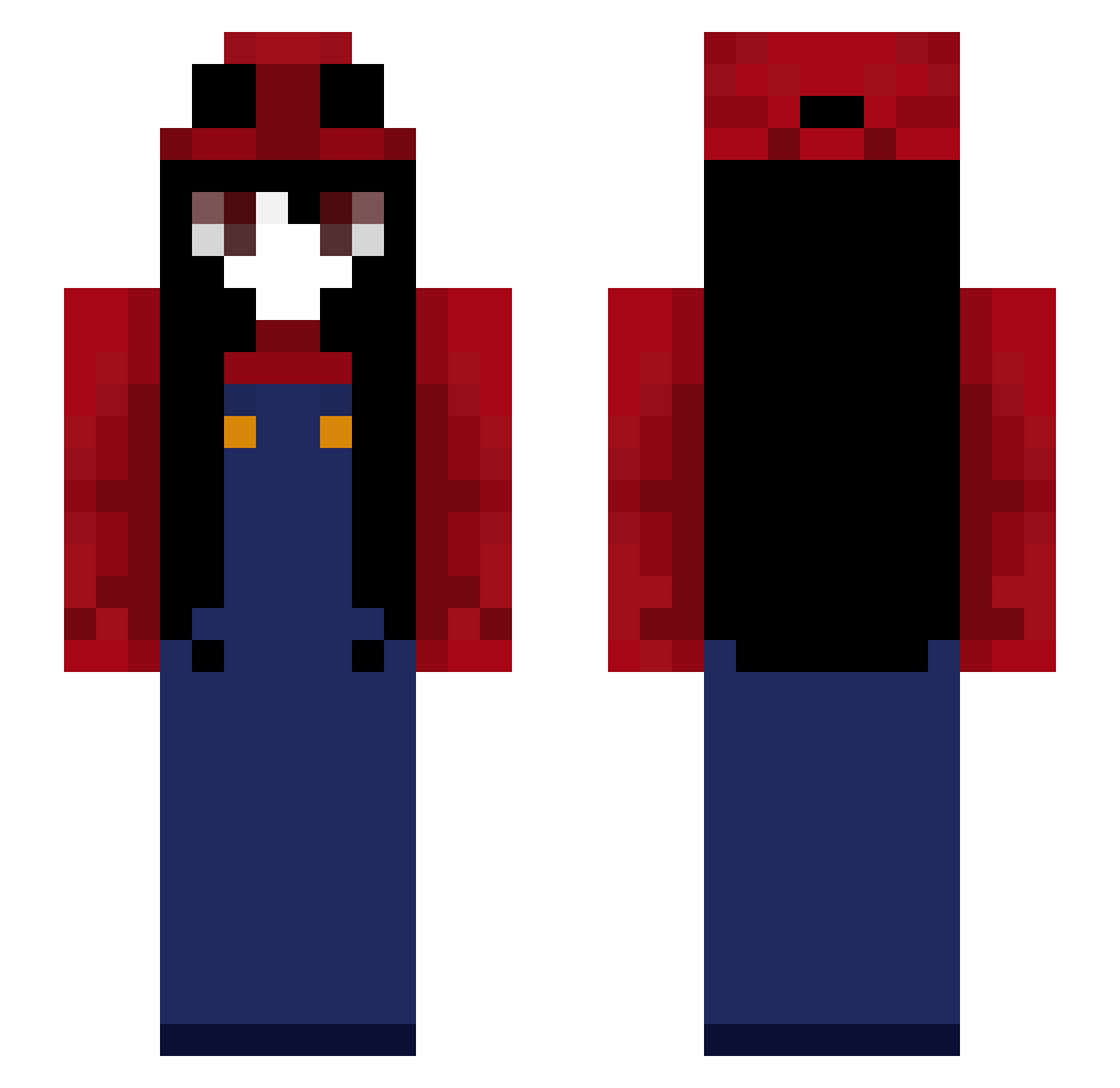Leoo5055 Minecraft skin, front and back view
