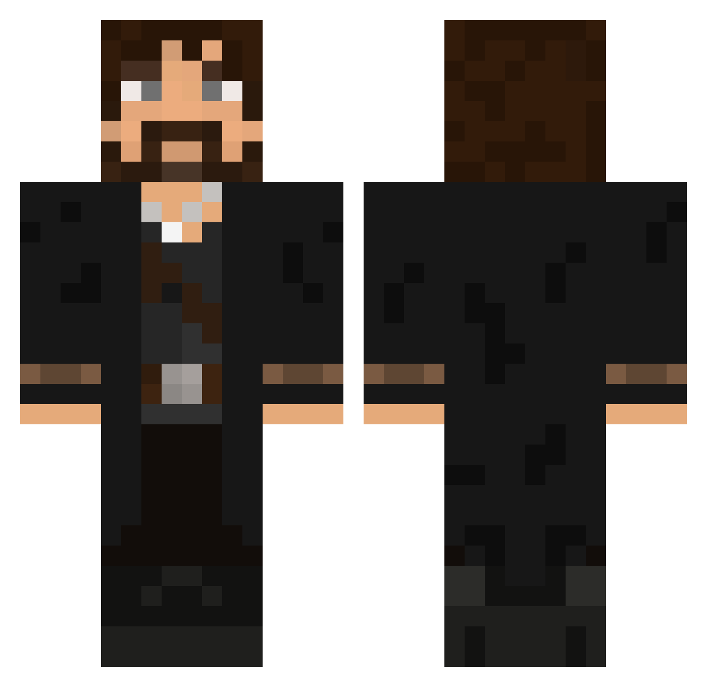 DARDENE Minecraft skin, front and back view