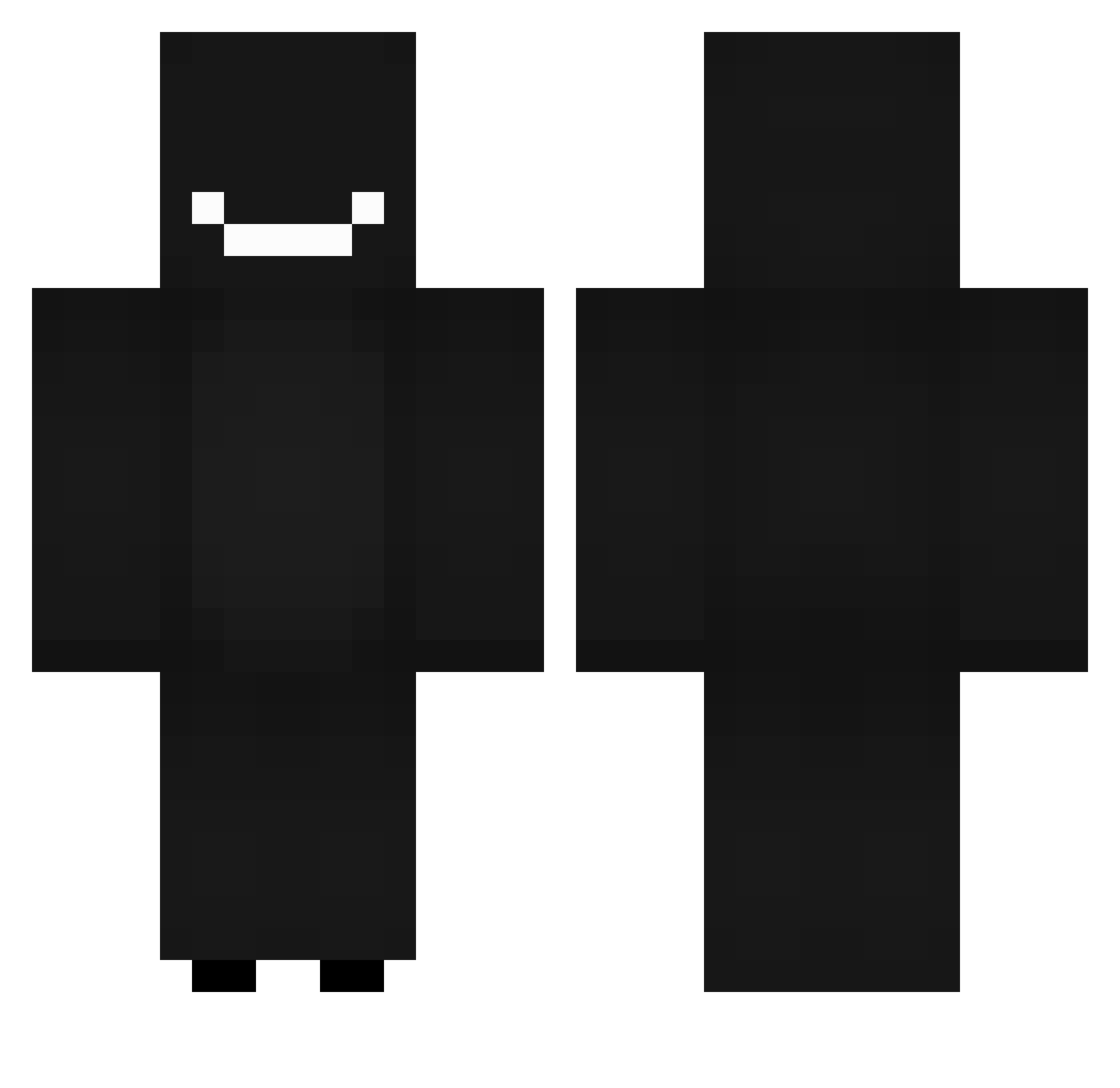 Pranker Minecraft skin, front and back view