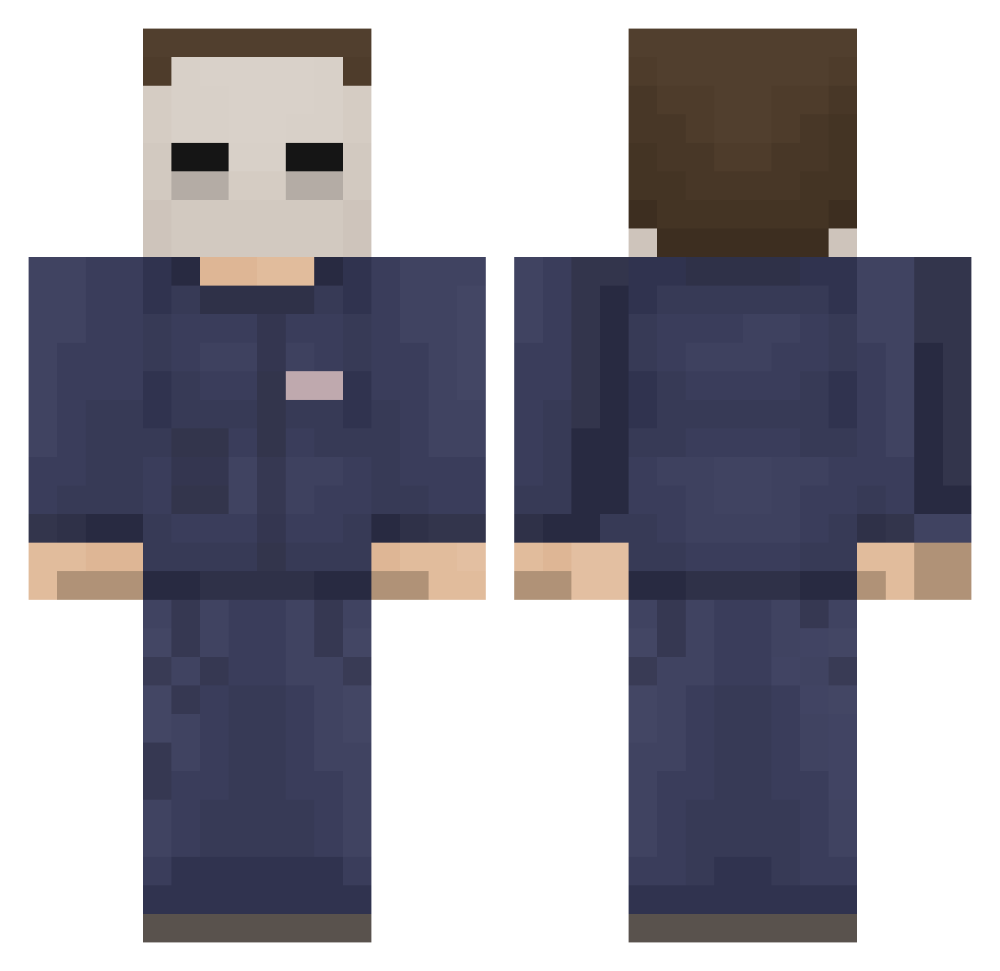 operov Minecraft skin, front and back view