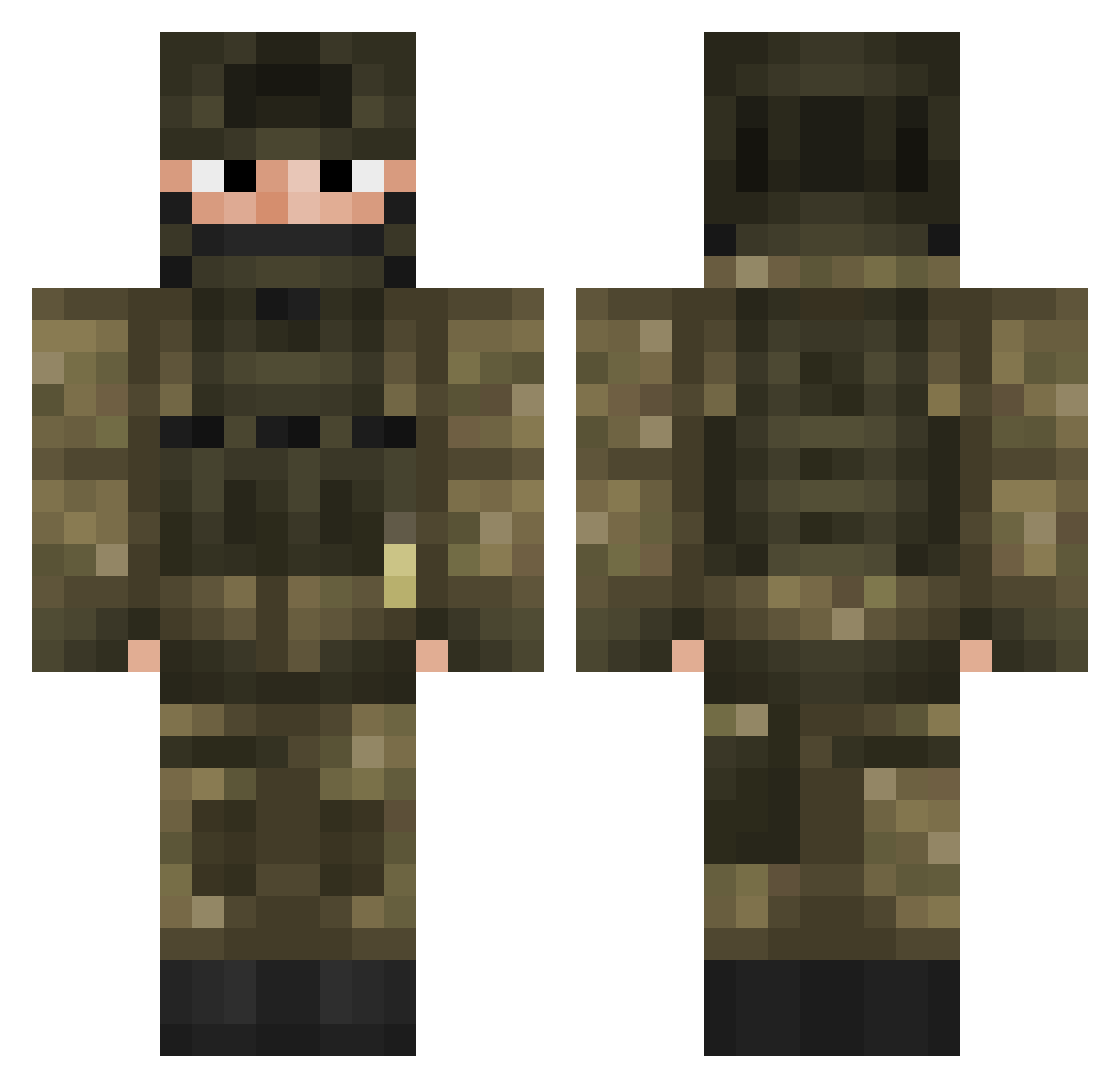 T_Joker03 Minecraft skin, front and back view