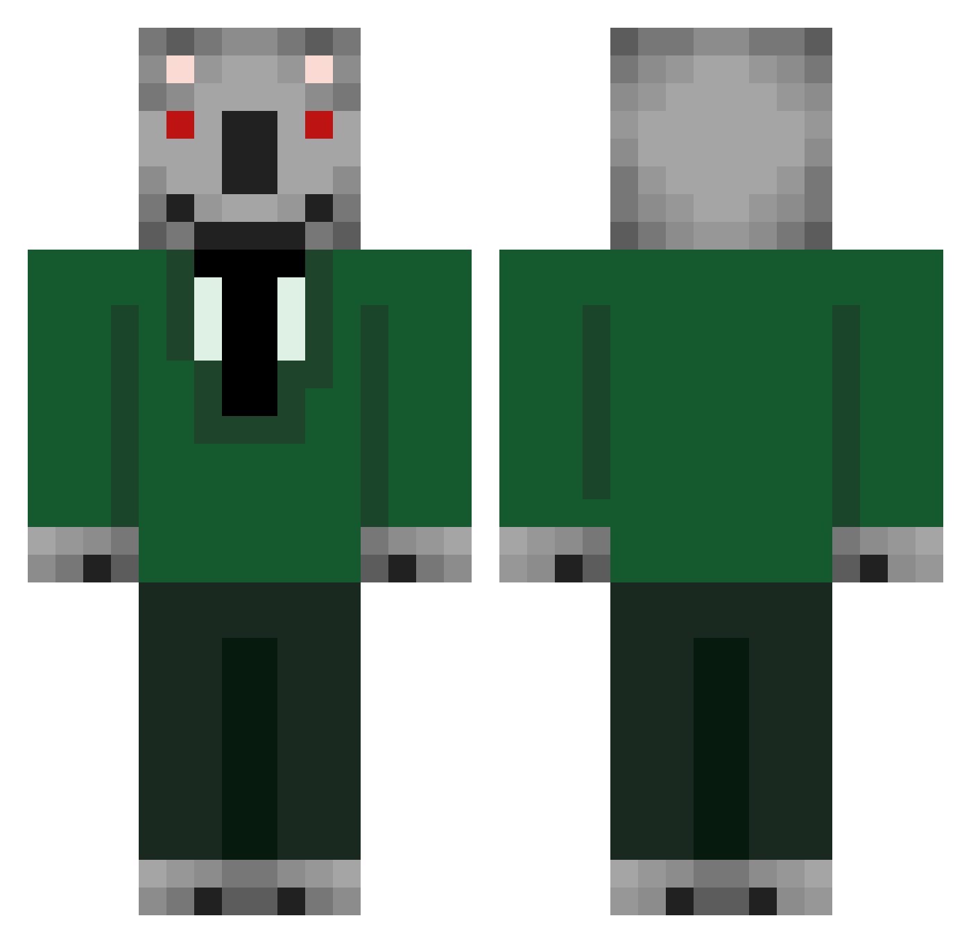 a1231212 Minecraft skin, front and back view