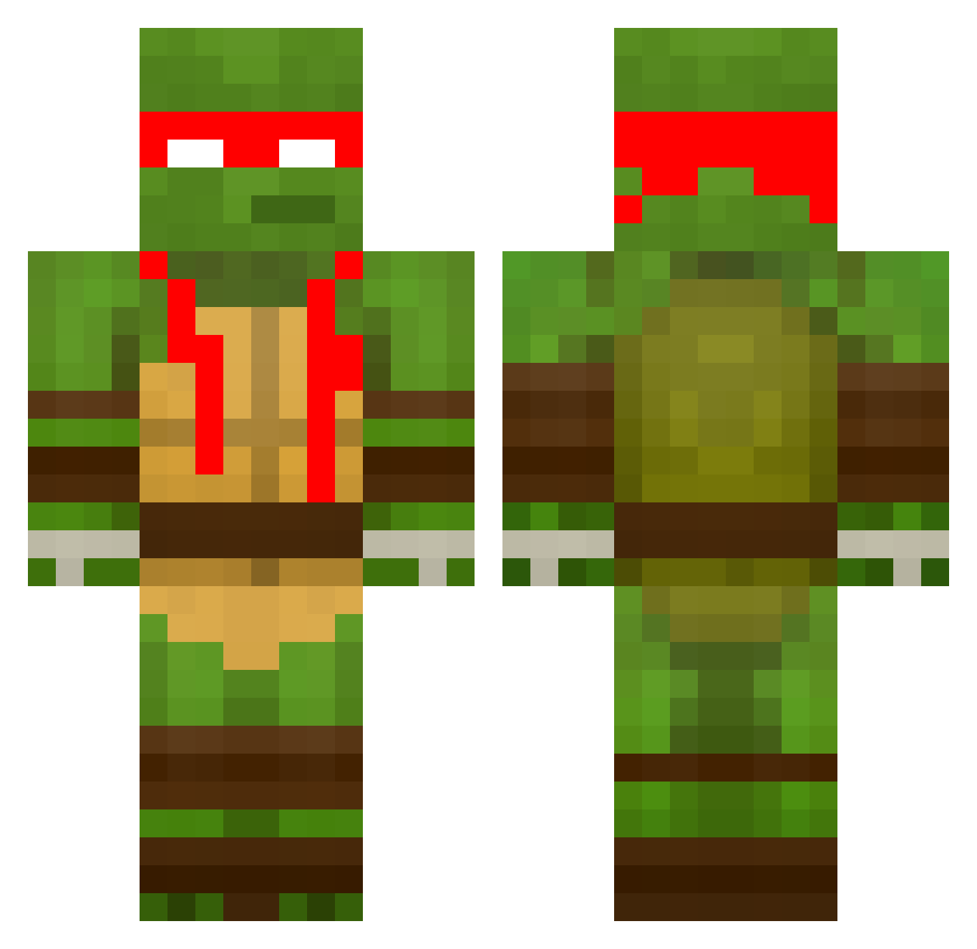 MrOdd4 Minecraft skin, front and back view