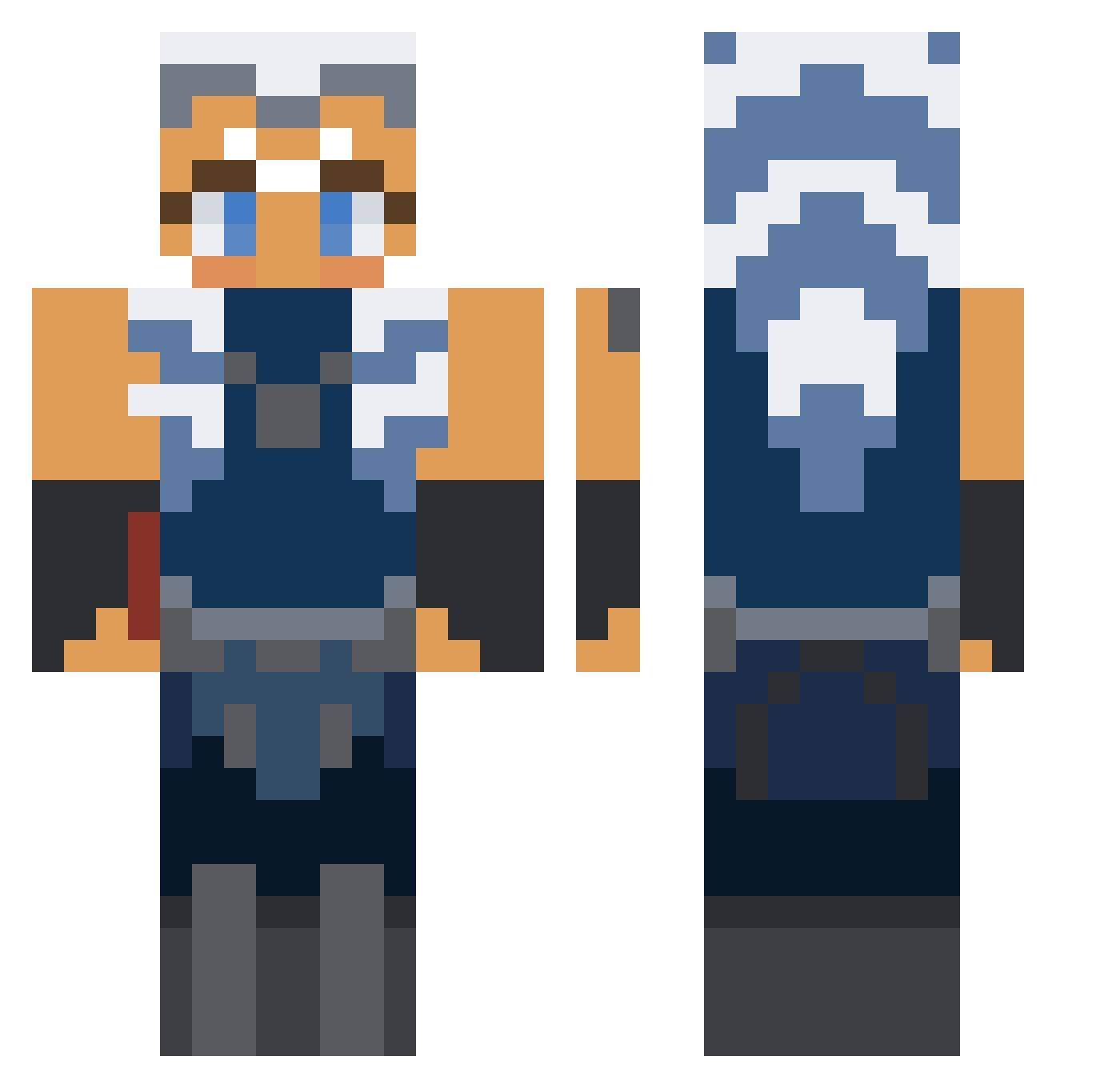 Danebo Minecraft skin, front and back view