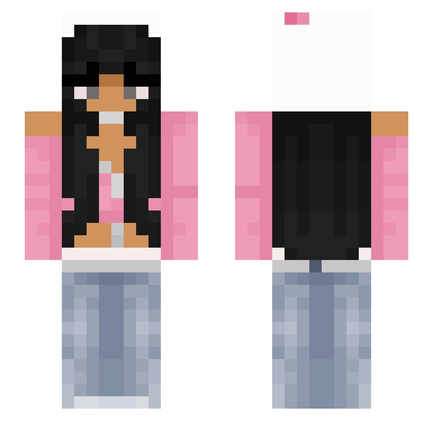 sydballzz Minecraft skin, front and back view