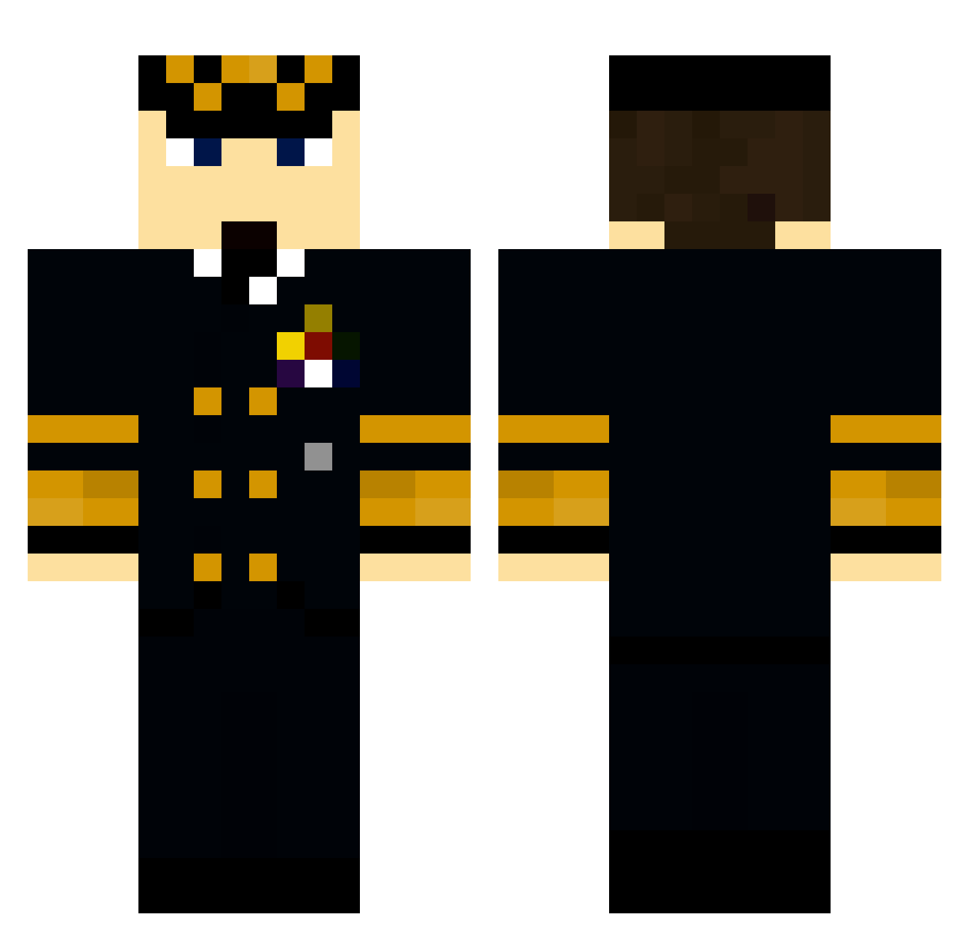 ostmackoo Minecraft skin, front and back view