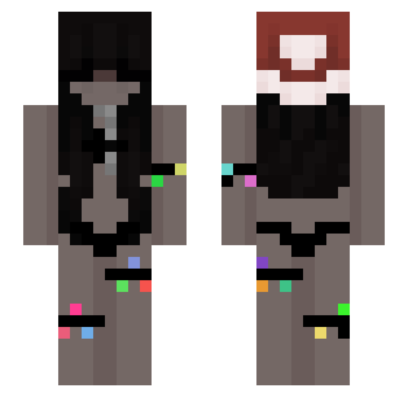 _XqTf_ Minecraft skin, front and back view