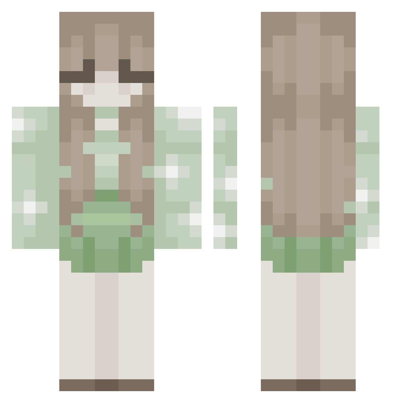 josithesimp Minecraft skin, front and back view