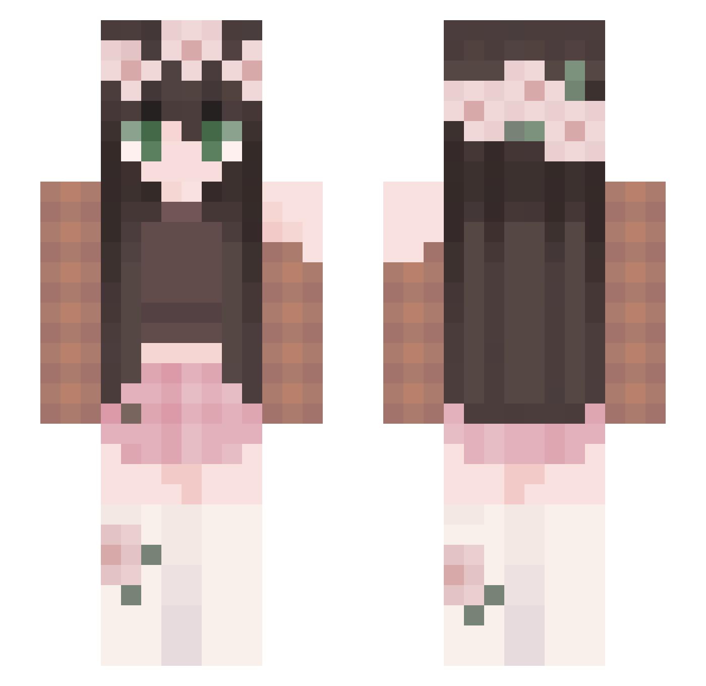 Smail707 Minecraft skin, front and back view