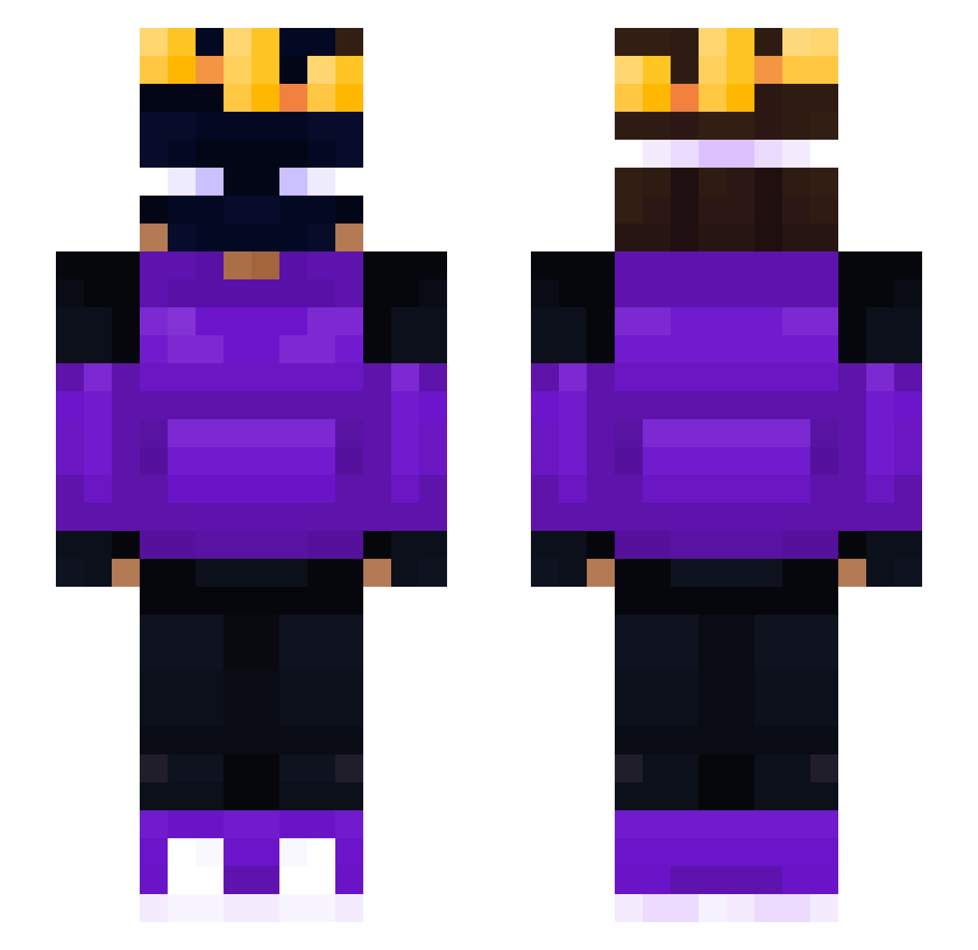 Reca1l Minecraft skin, front and back view