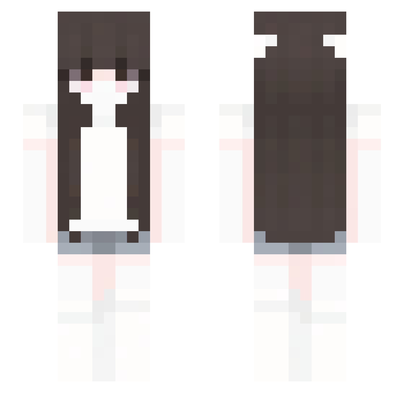 skodax Minecraft skin, front and back view