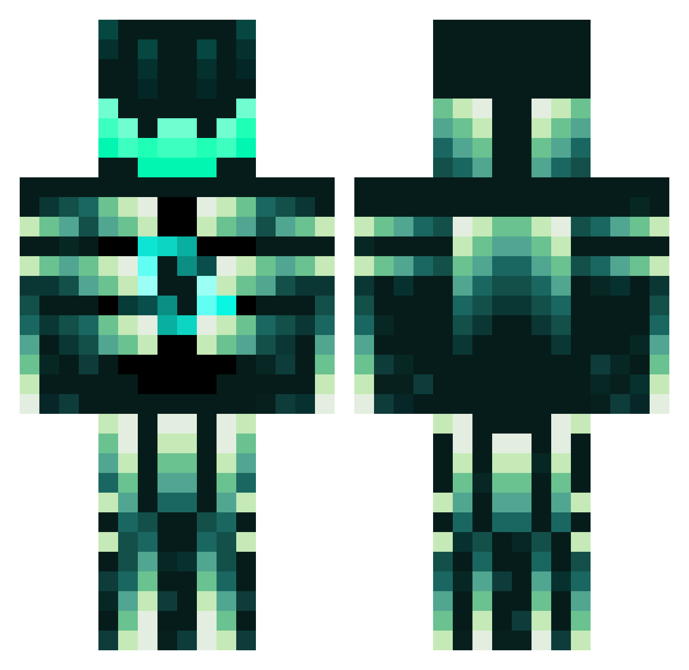 Flysuperpunch Minecraft skin, front and back view