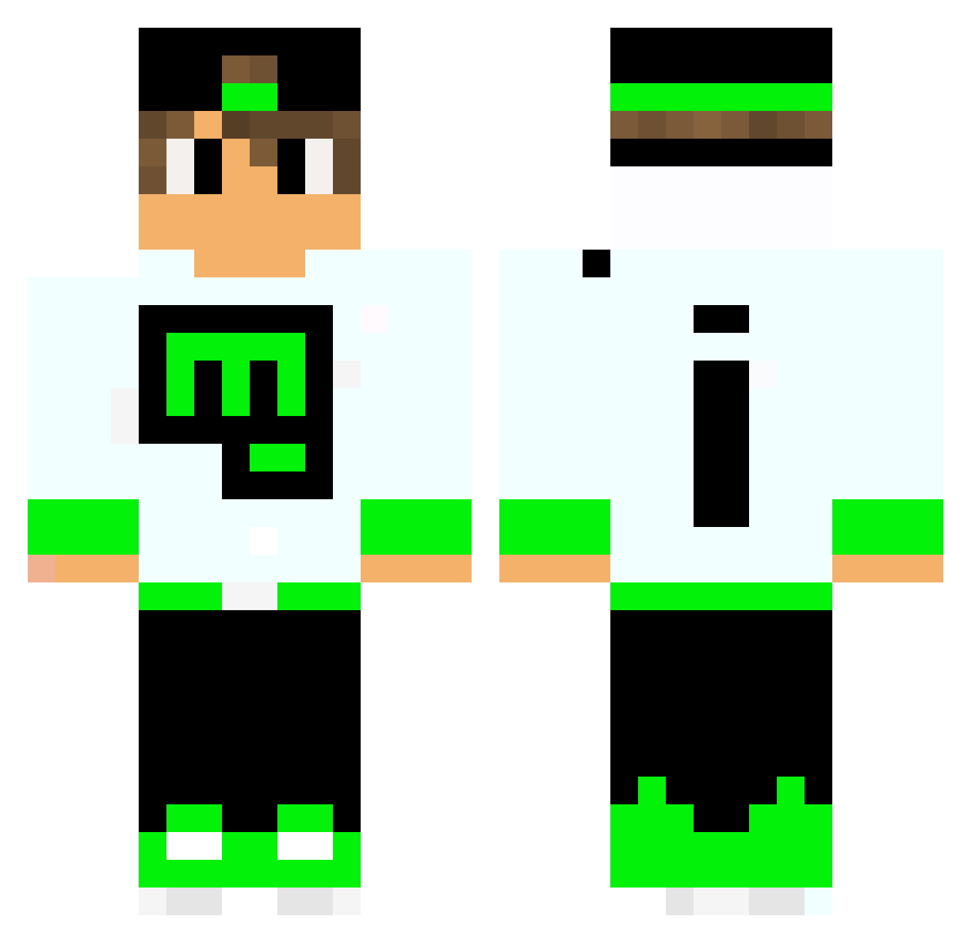 ishakofficial Minecraft skin, front and back view