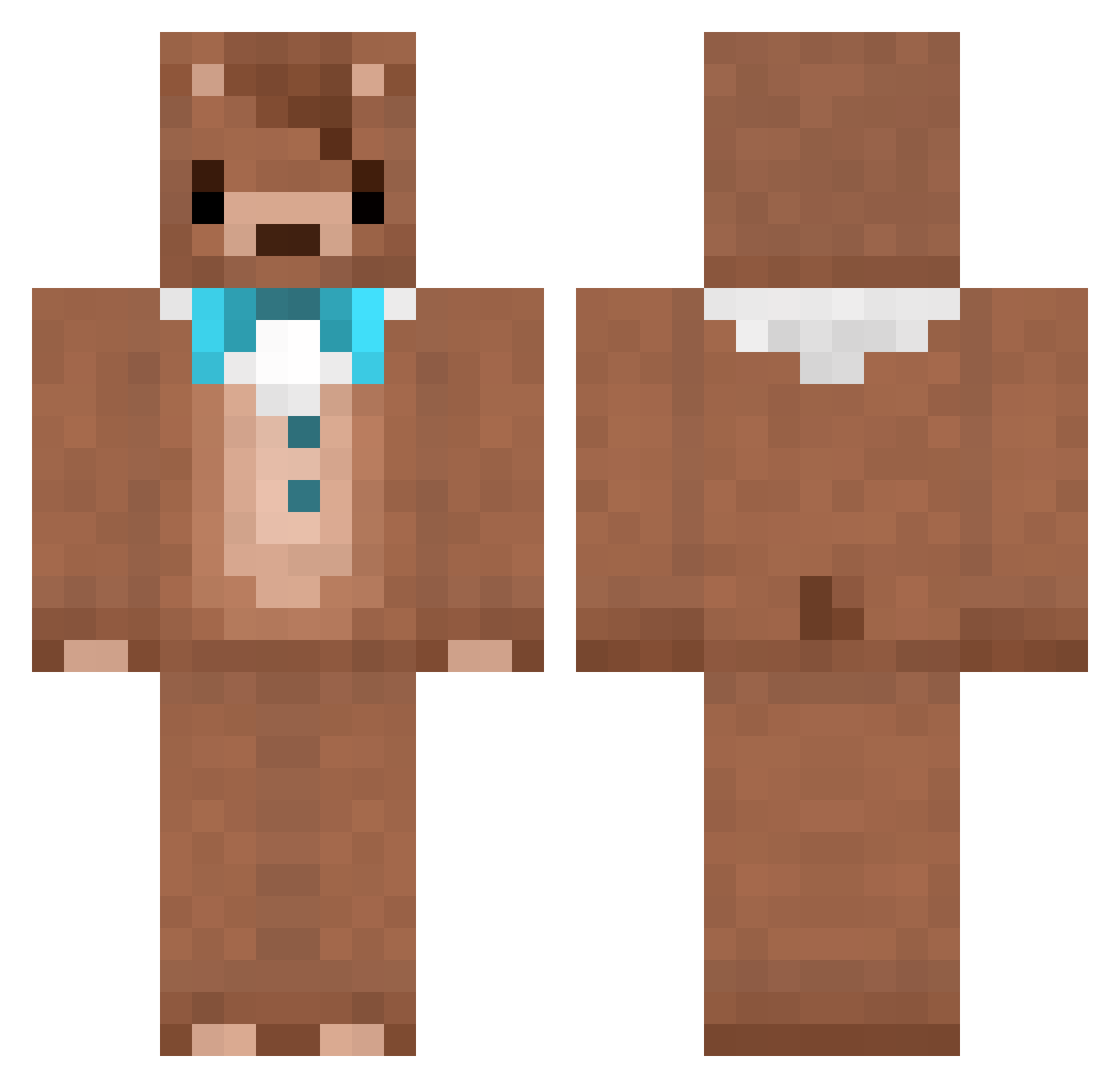 sweeting Minecraft skin, front and back view