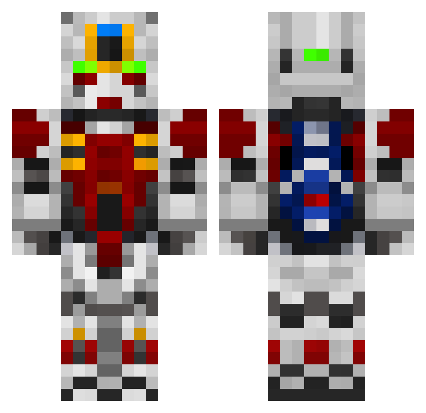 MurrayPrime Minecraft skin, front and back view