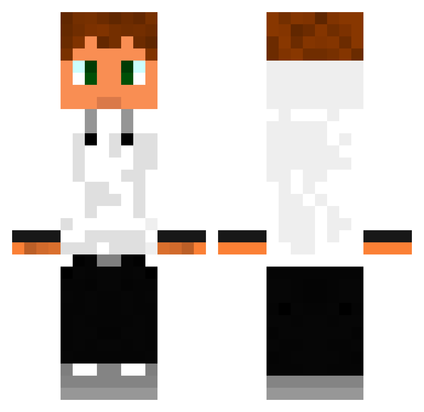 Sativa Minecraft skin, front and back view