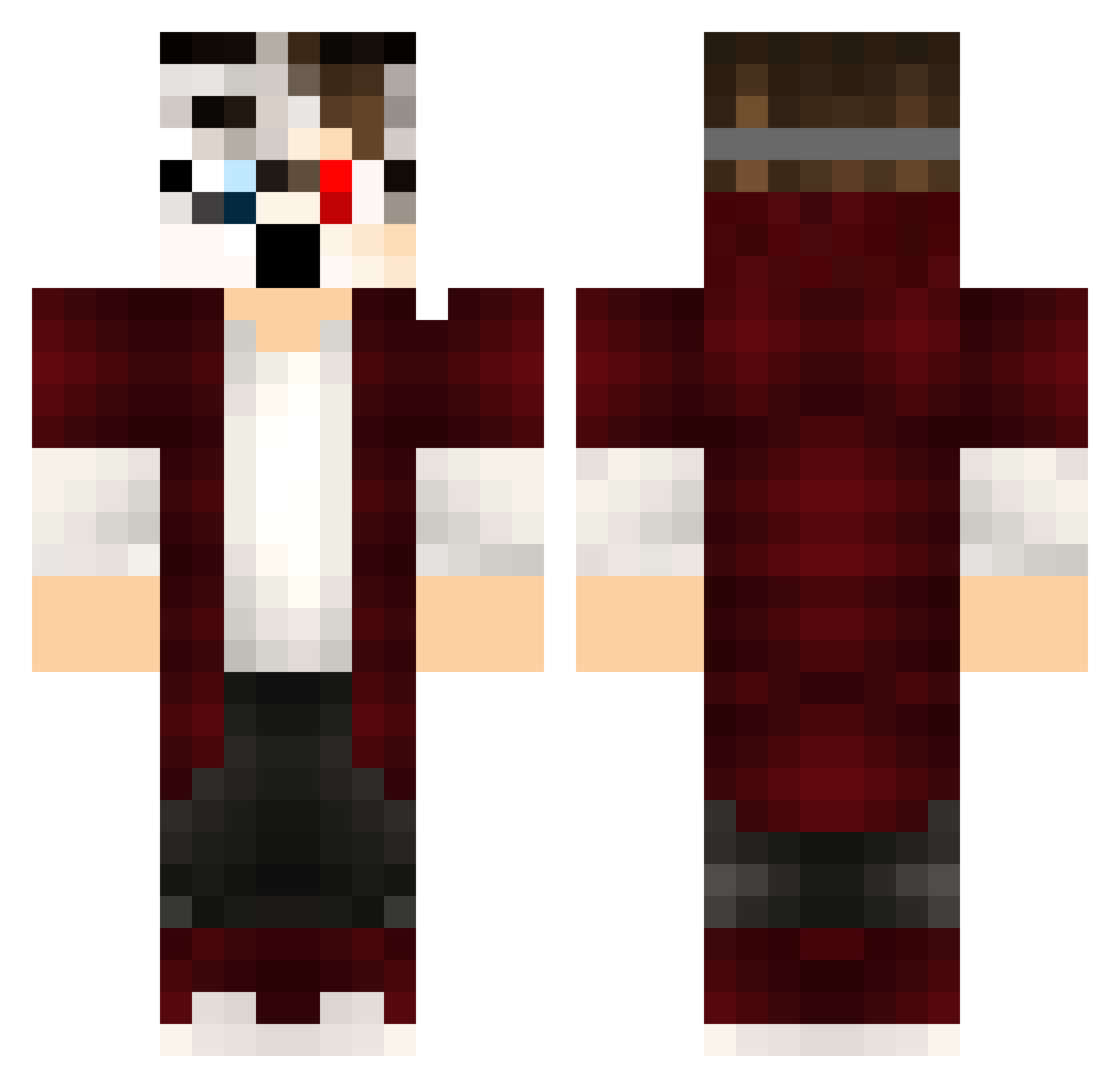 Bot_Nk_3IQ Minecraft skin, front and back view