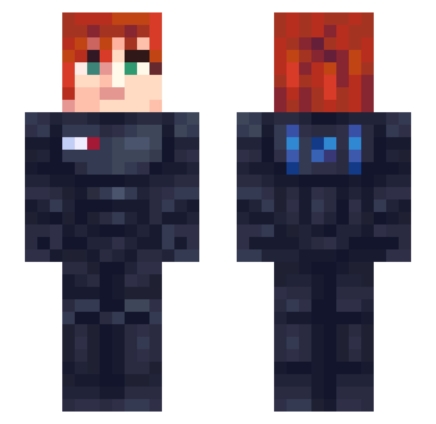 fresh1water Minecraft skin, front and back view