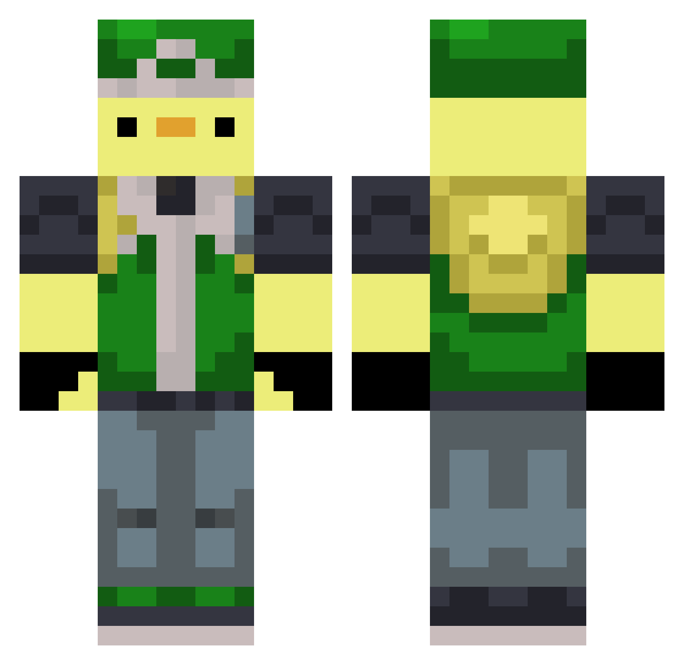 Rason Minecraft skin, front and back view