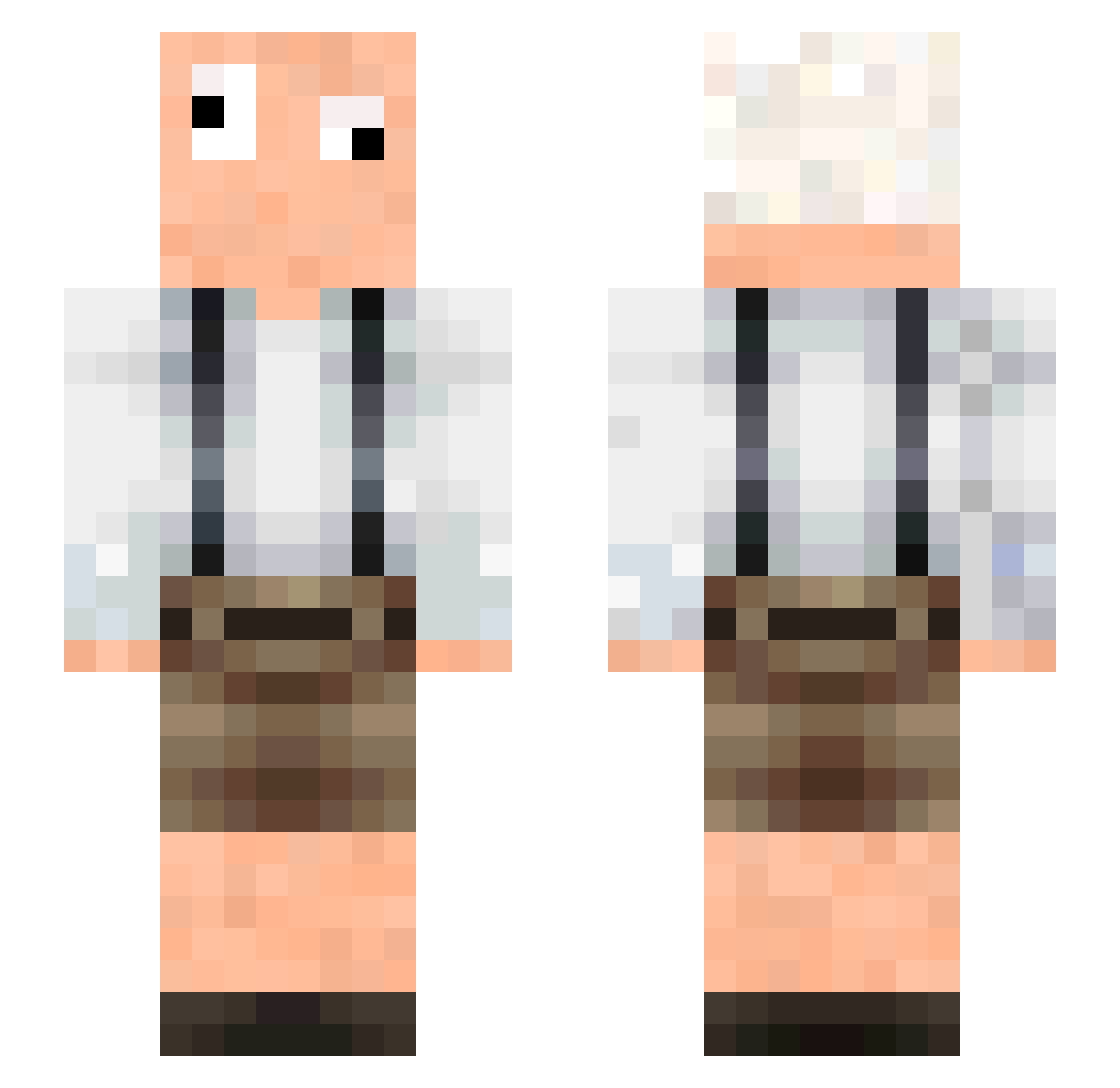 Freimut Minecraft skin, front and back view
