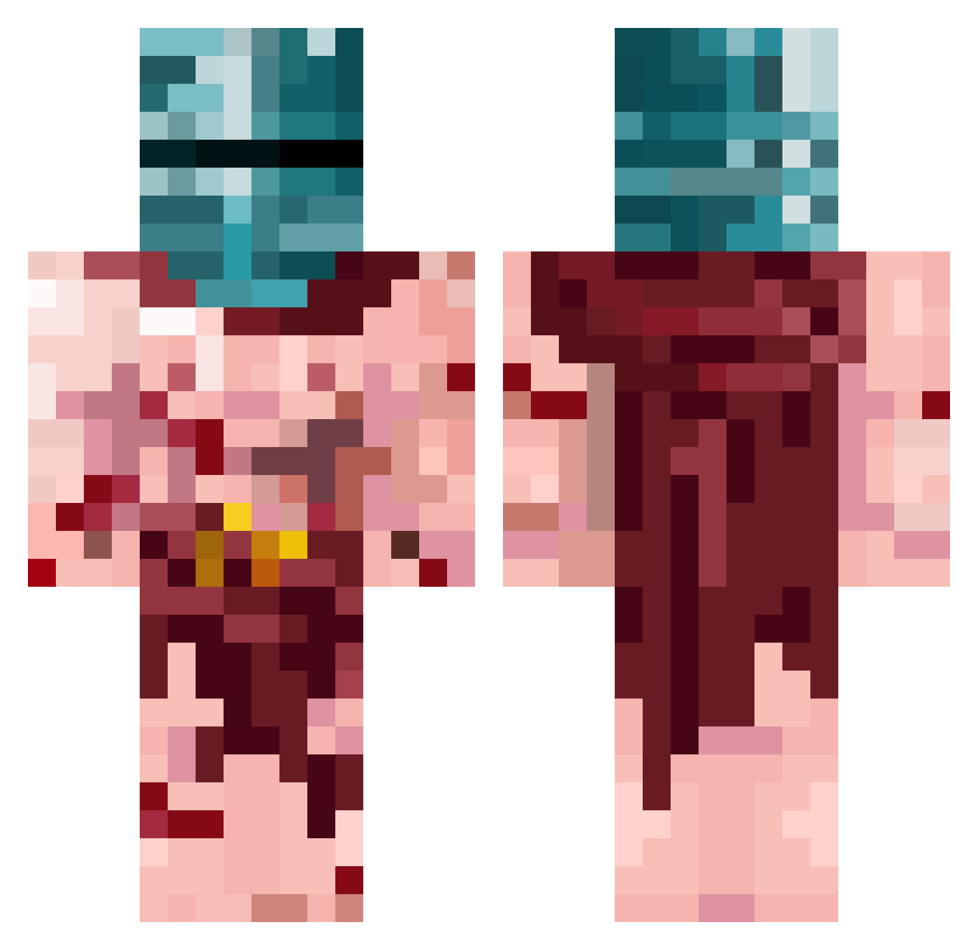 i_Future_ Minecraft skin, front and back view