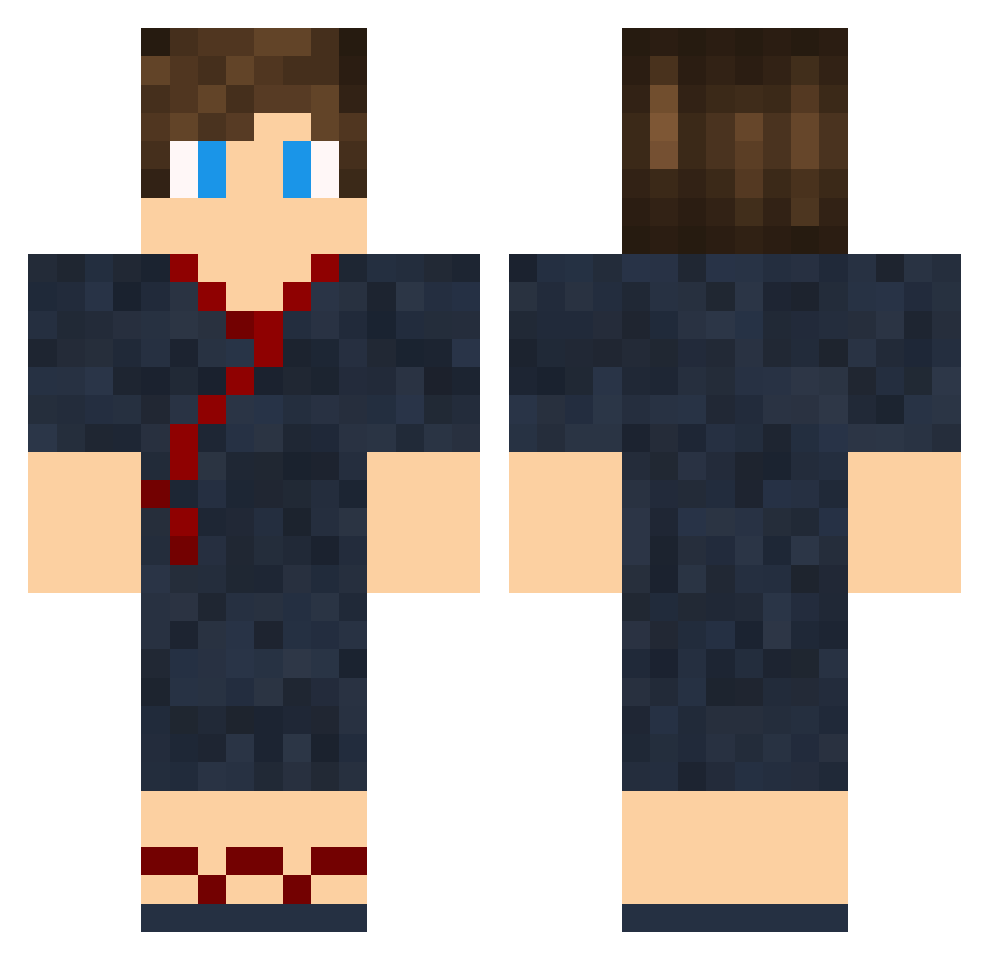 mappydao Minecraft skin, front and back view
