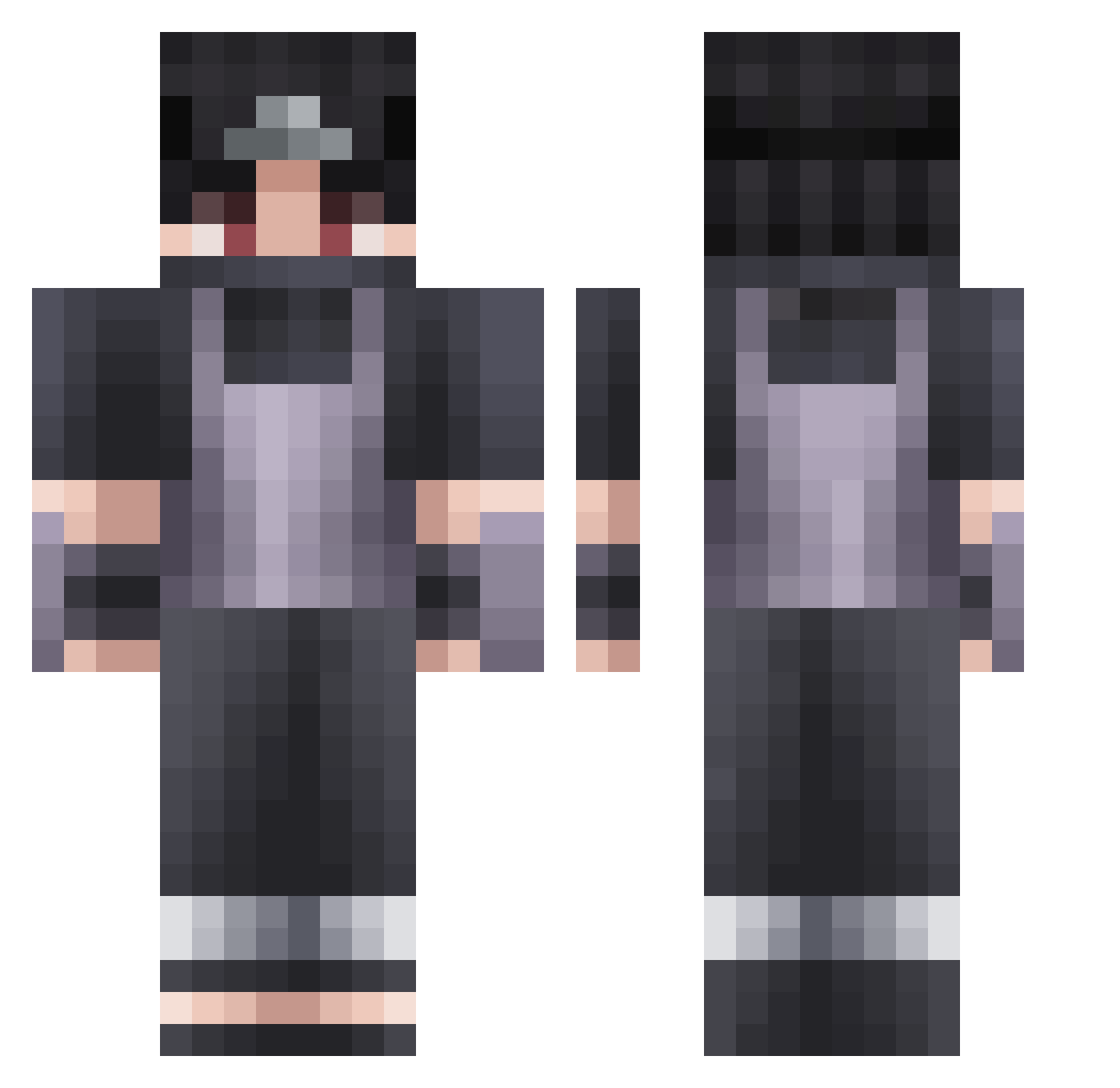Istankar Minecraft skin, front and back view
