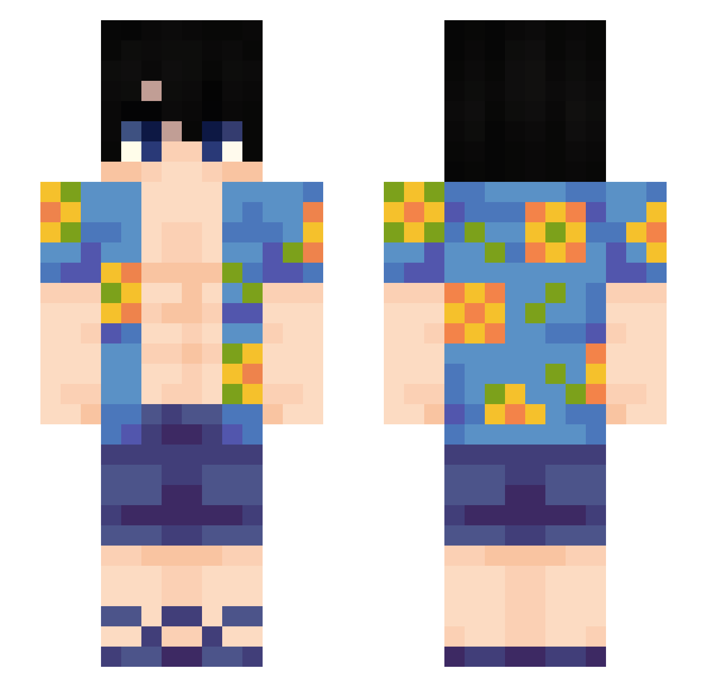 __JaQuB__ Minecraft skin, front and back view